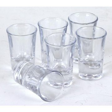 BURI Glas 24x Schnapsgläser 33ml Gläser Glas Shotglas Spirituosen Küche Haushalt, Glas