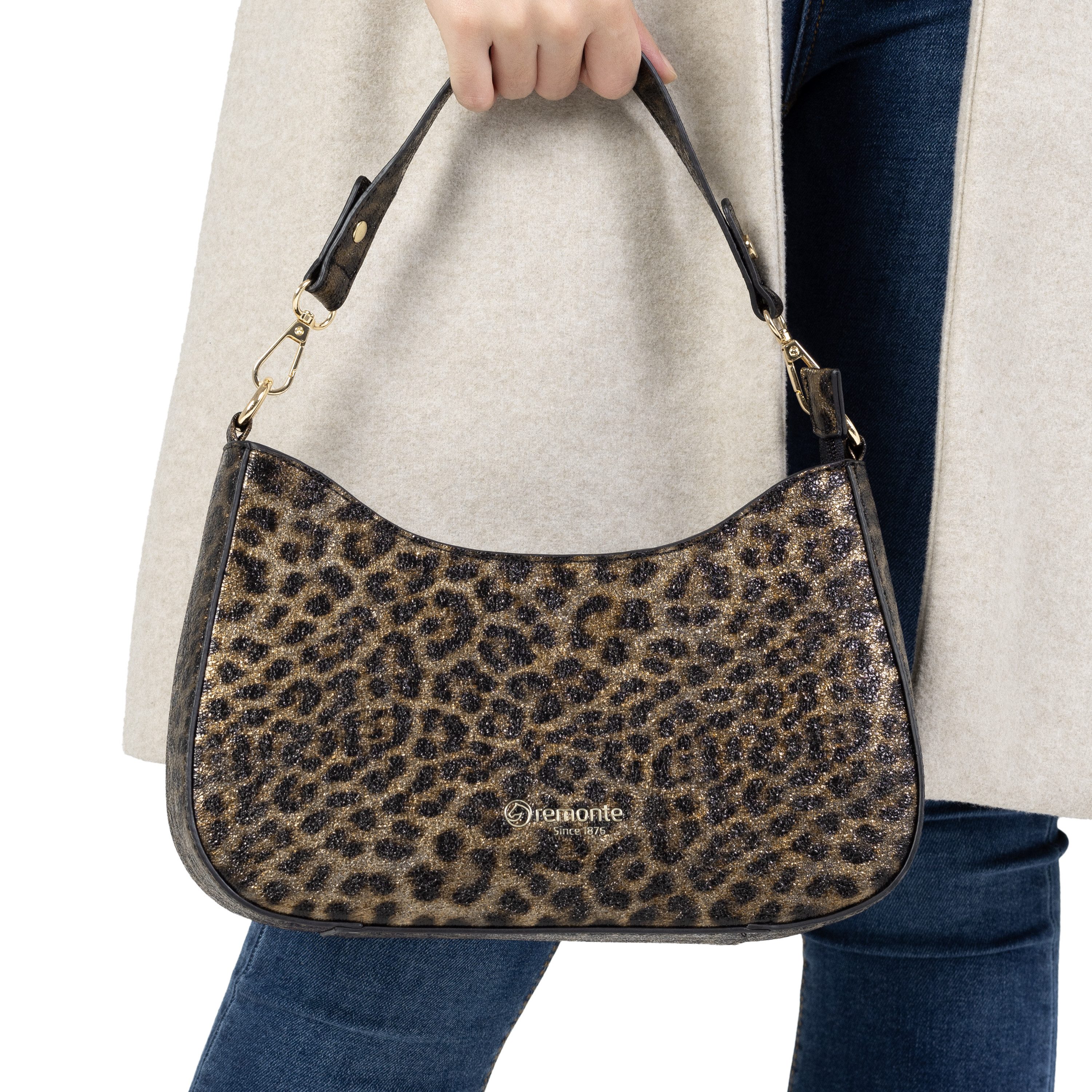 Remonte Umhängetasche, Damen Umhängetasche, Henkeltasche im trendigen Leo-Look