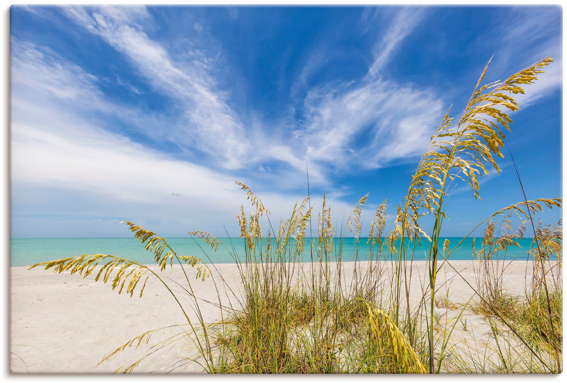 Artland Stille Strandbilder Strand, als Wandaufkleber St), in oder am Leinwandbild, Wandbild Poster versch. Himmlische (1 Größen Alubild,