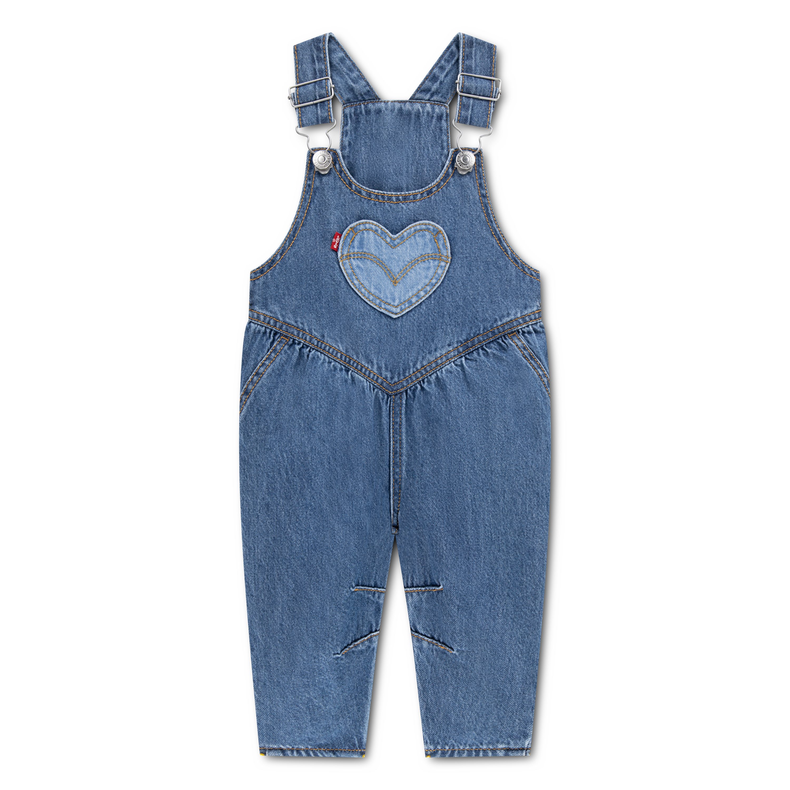 Levi's® Kids Jeanslatzhose LVG OVERALL W HEARTS mit süßen Herztaschen, super bequem
