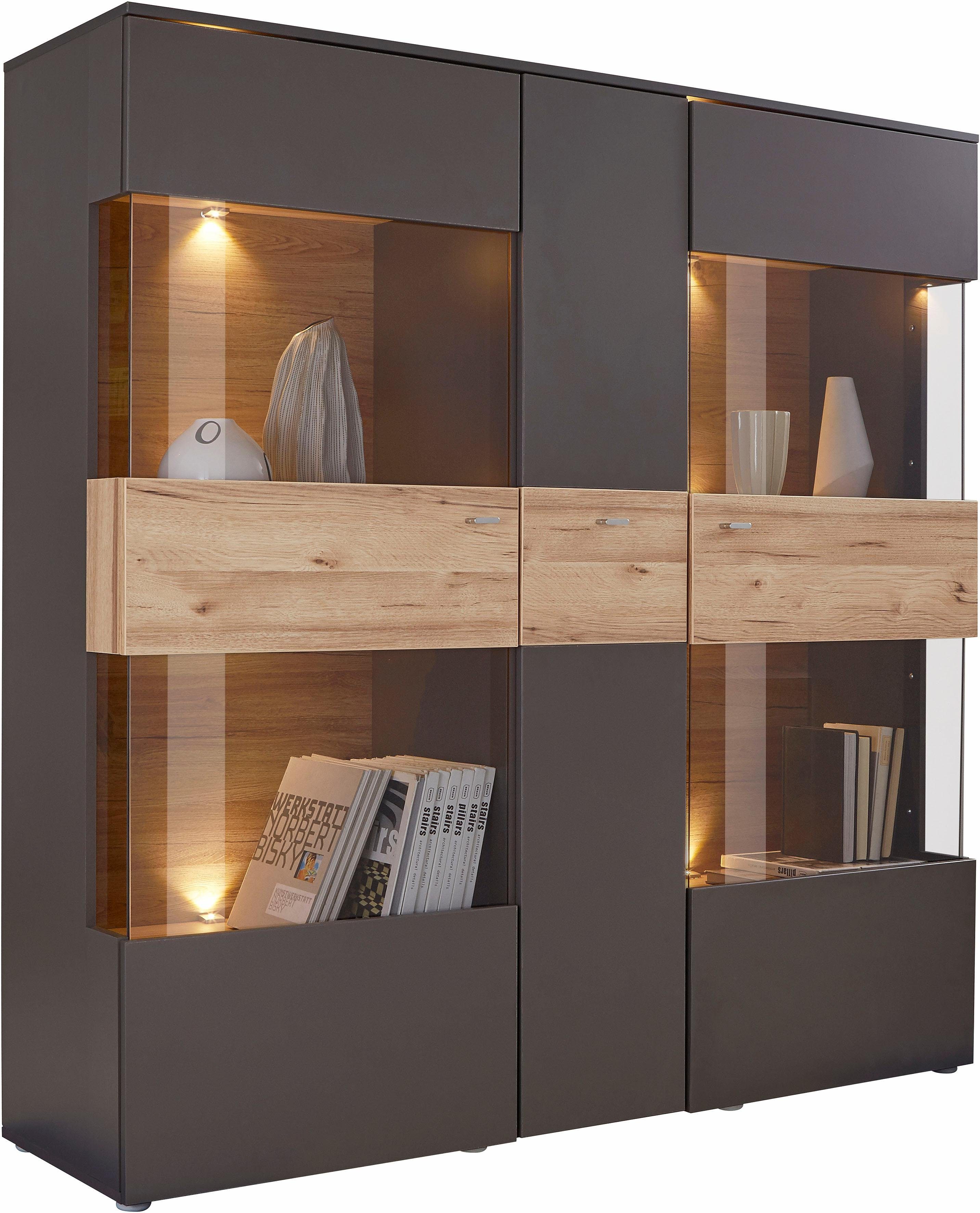FORTE Vitrine Como Breite 152 cm, inkl. Beleuchtung