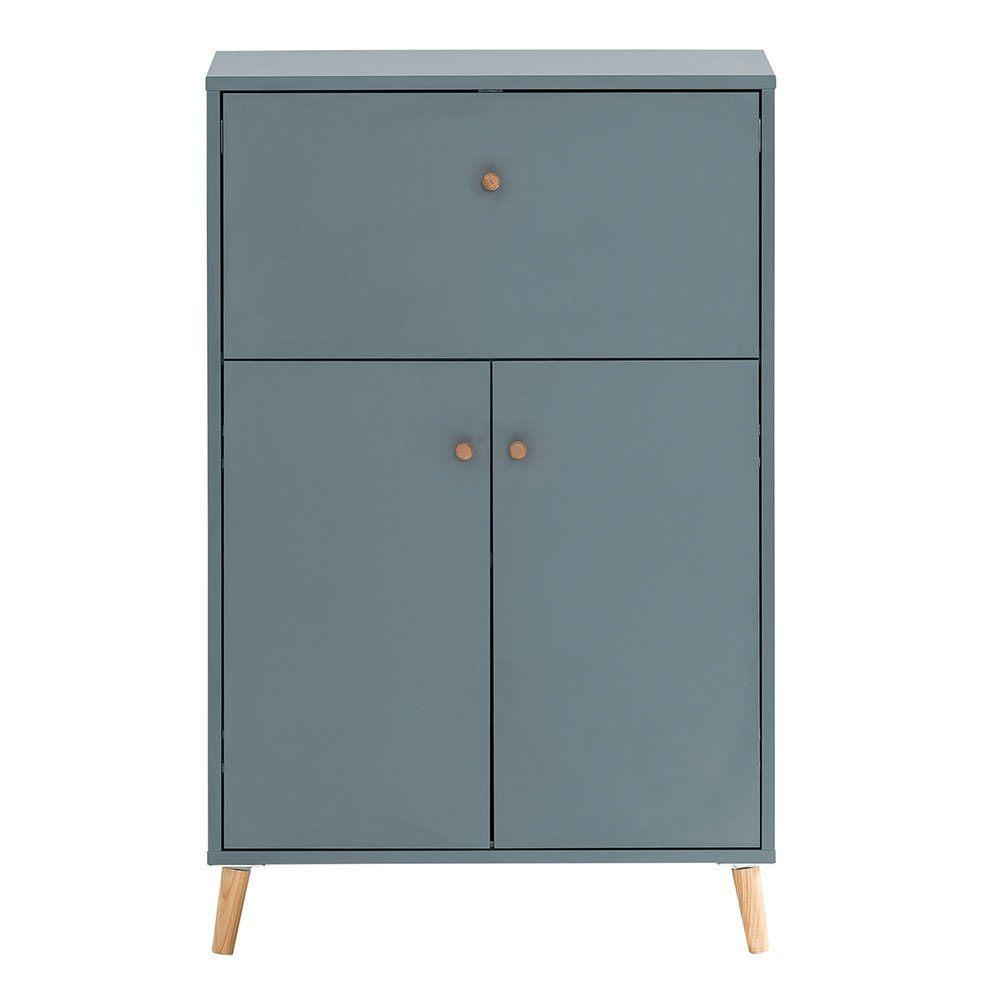 Lomadox Sekretär SISAK-80, Schreibtisch in blau, B/H/T ca. 65,2/101,7/39 cm