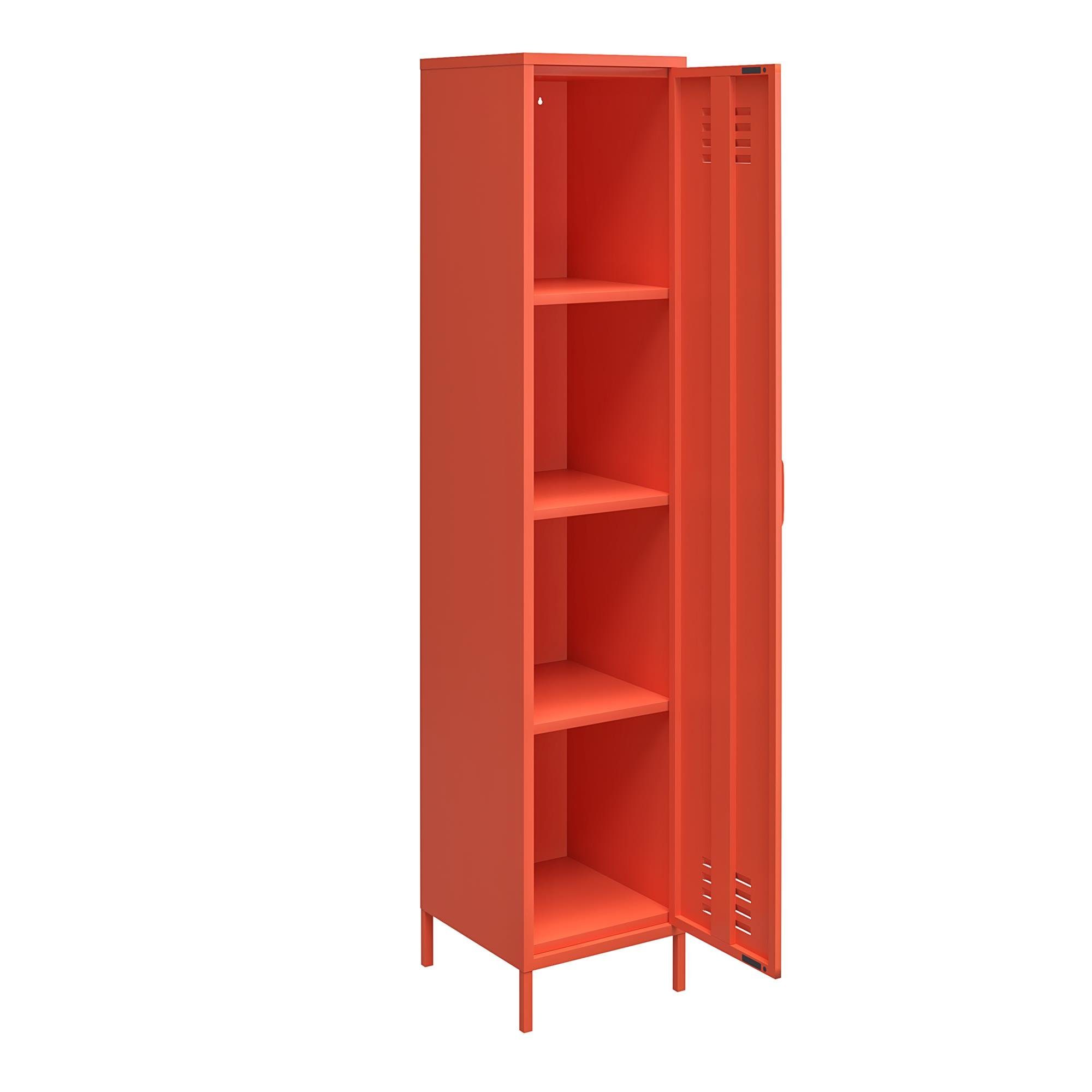 185 Spind Design, Cache orange Retro 1 Höhe cm Metallschrank, Tür, loft24