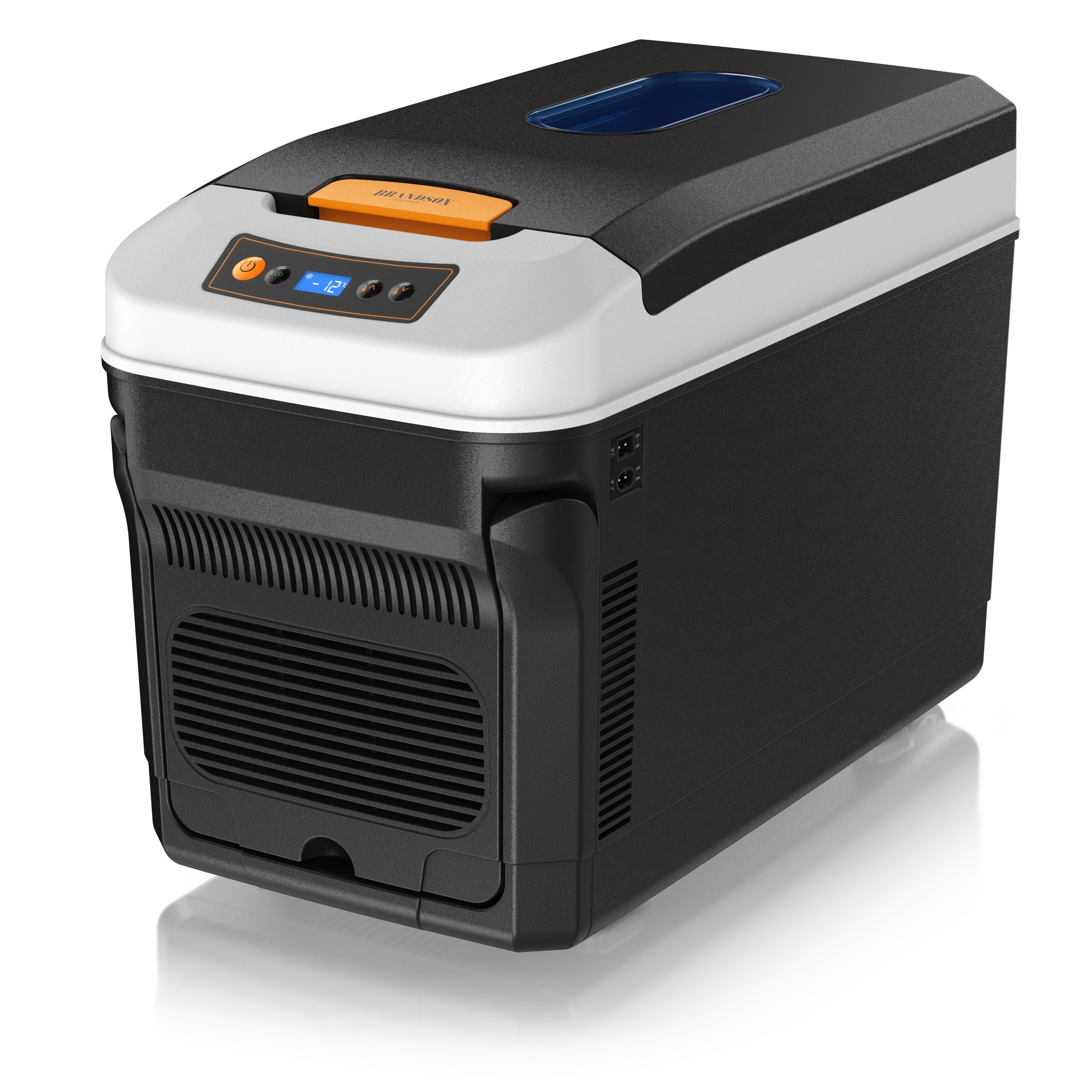 Brandson Elektrische Kühlbox Kühlbox, für Auto & Haus, bis 20°C unter Umgebung, ECO Modus, 32 L, 32 l, Heizfunktion bis 65°C, 12-24 V, 100-240 V, LC-Display, Rollen