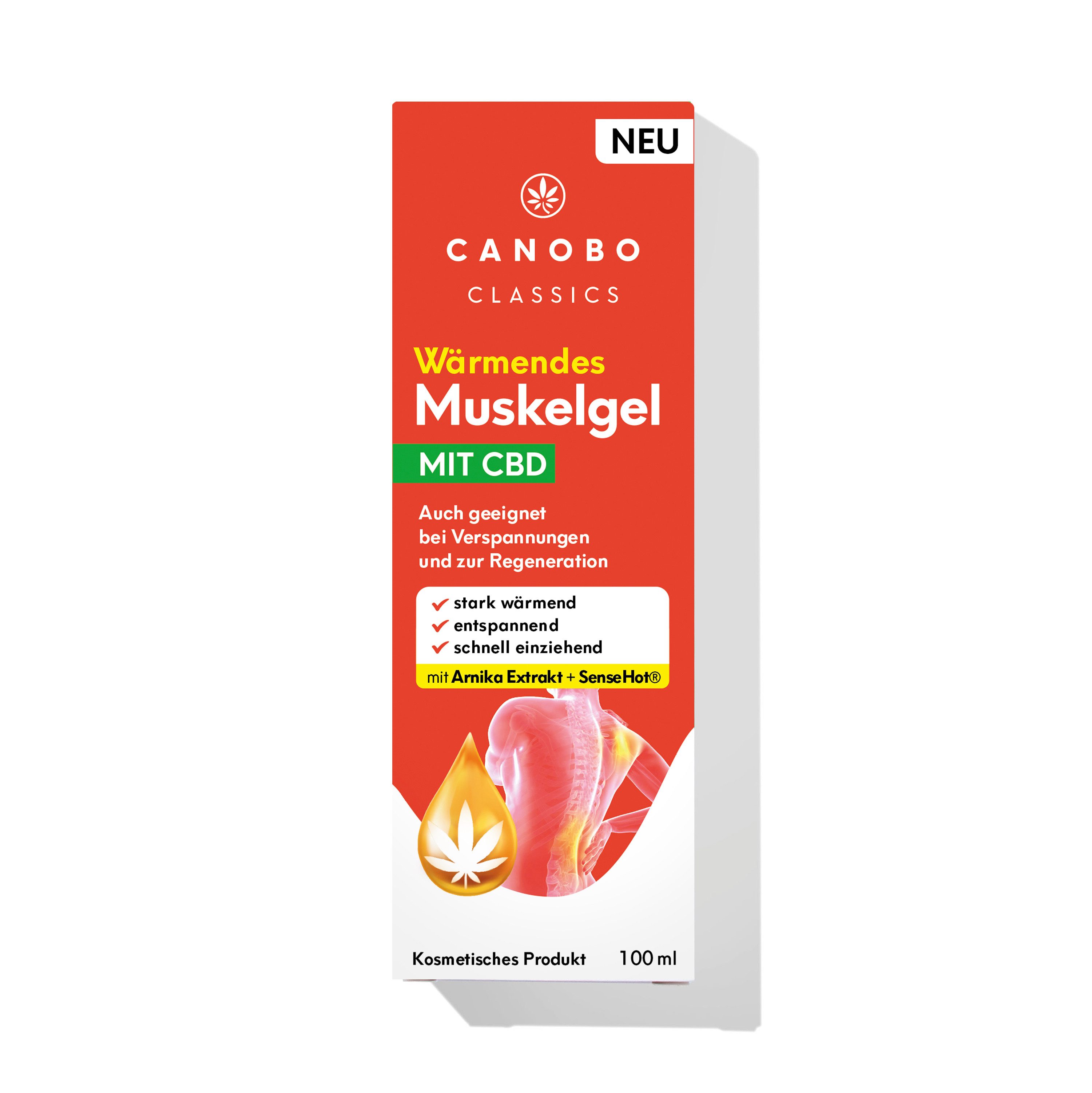 Körpergel wärmendes Muskelgel mit CBD