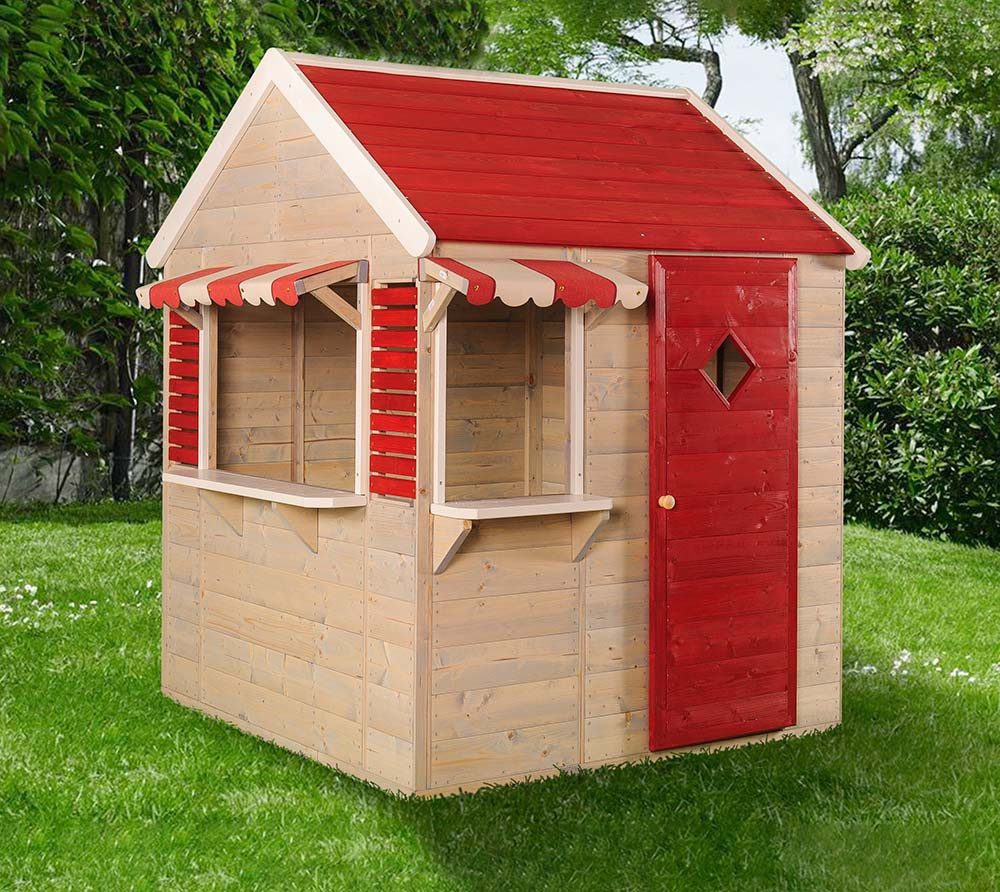 Wendi Toys Spielhaus Dachs, Für Kinder ab 3 J., Fenster mit Blumenkasten, LxBxH 120x120x155cm
