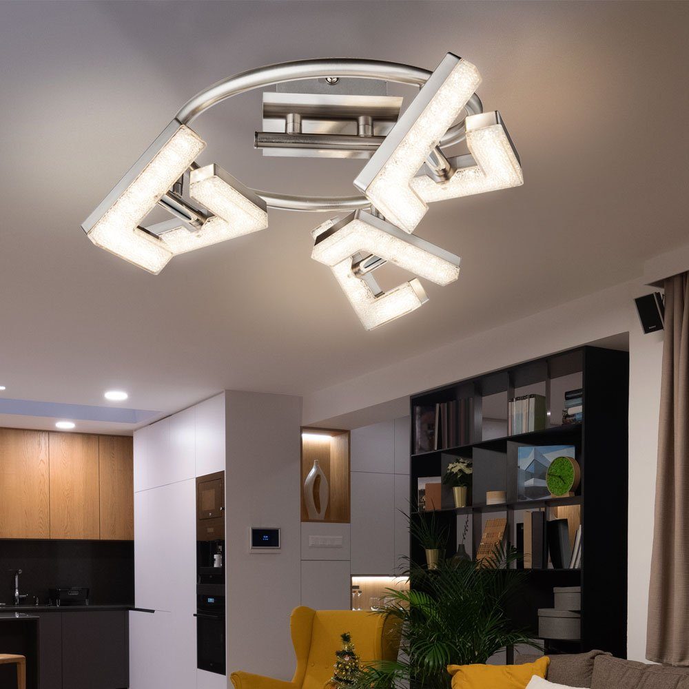 etc-shop LED Deckenleuchte, LED-Leuchtmittel fest Flammig Deckenleuchte Deckenlampe Spotlampe, Spotrondell verbaut, 3 LED