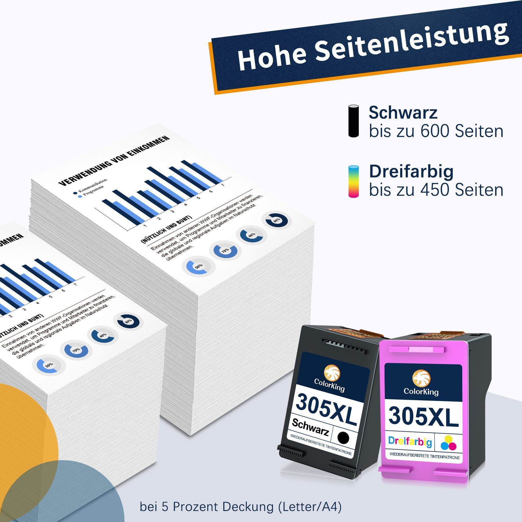 Thumbnail - ColorKing 2pk für HP 305 XL 305XL Envy 6000 6030 Tintenpatrone (Envy Pro 6420 6422 6430 6432)