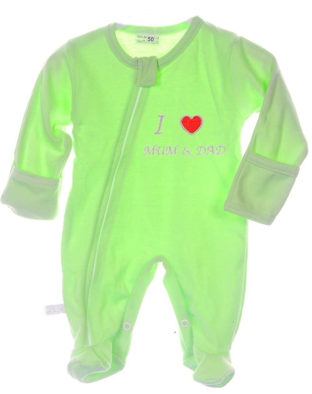La Bortini Strampler »Strampler Overall mit Reißverschluss und Kratzschutz  Baby Schlafanzug 44 50 56 62 68 74« online kaufen | OTTO