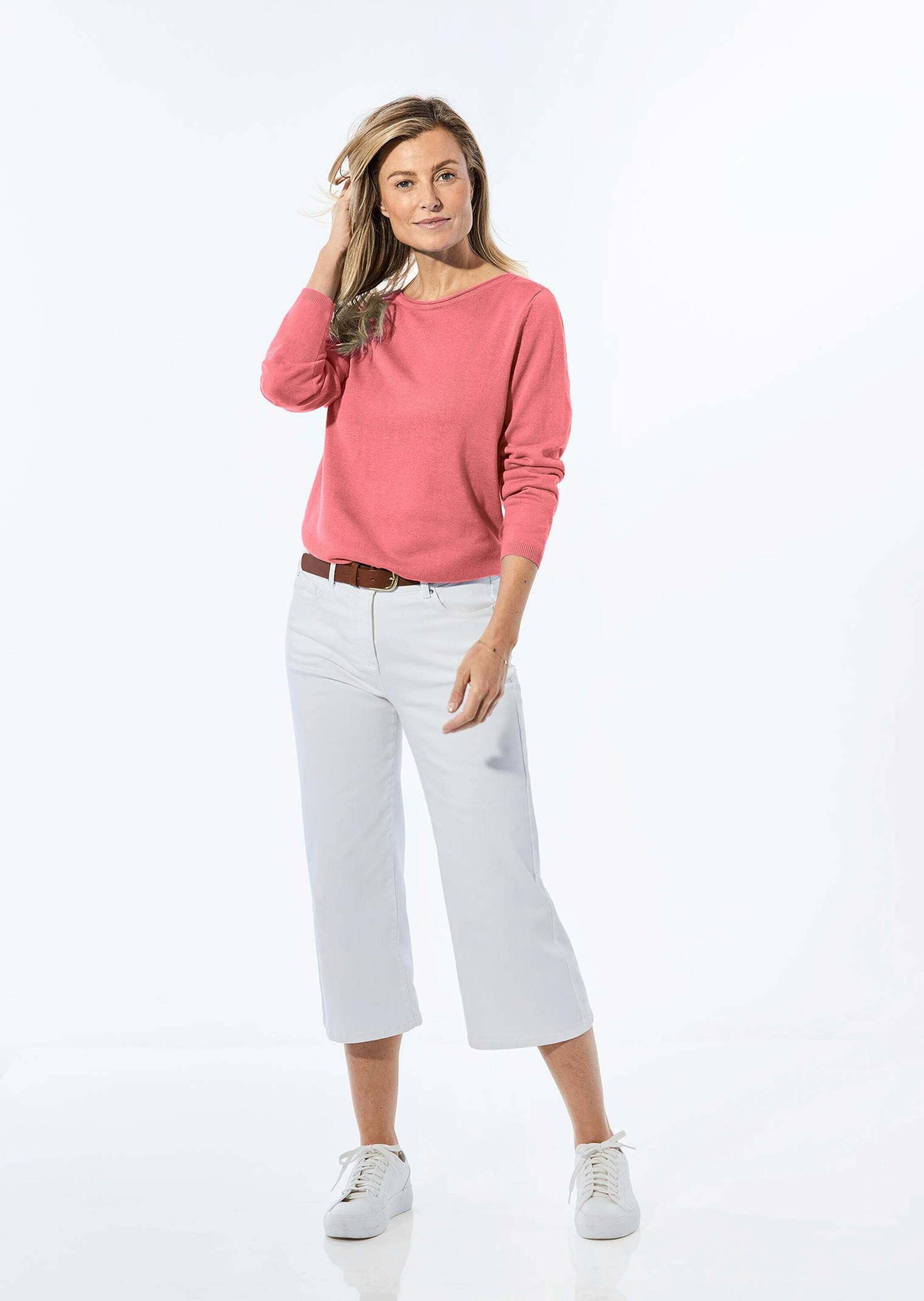 GOLDNER Strickpullover Pullover mit U-Boot-Ausschnitt aus günstig online kaufen