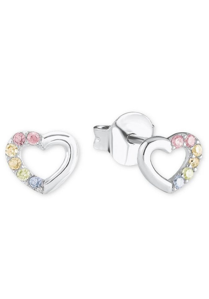 Prinzessin Lillifee Paar Ohrstecker Herz, mit Zirkonia (synth)