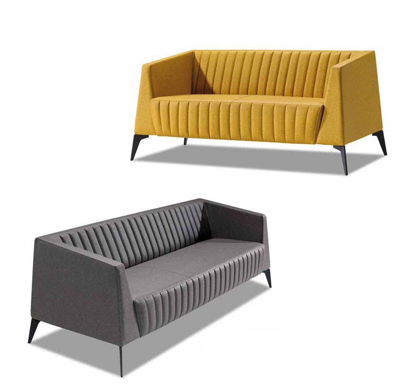 Xlmoebel Polstergarnitur Luxus Leder Sofagarnitur 2x 3-Sitzer Designer Möbel, (Polstergarnitur, 2-tlg., 2x 3-Sitzer), Made in Europa