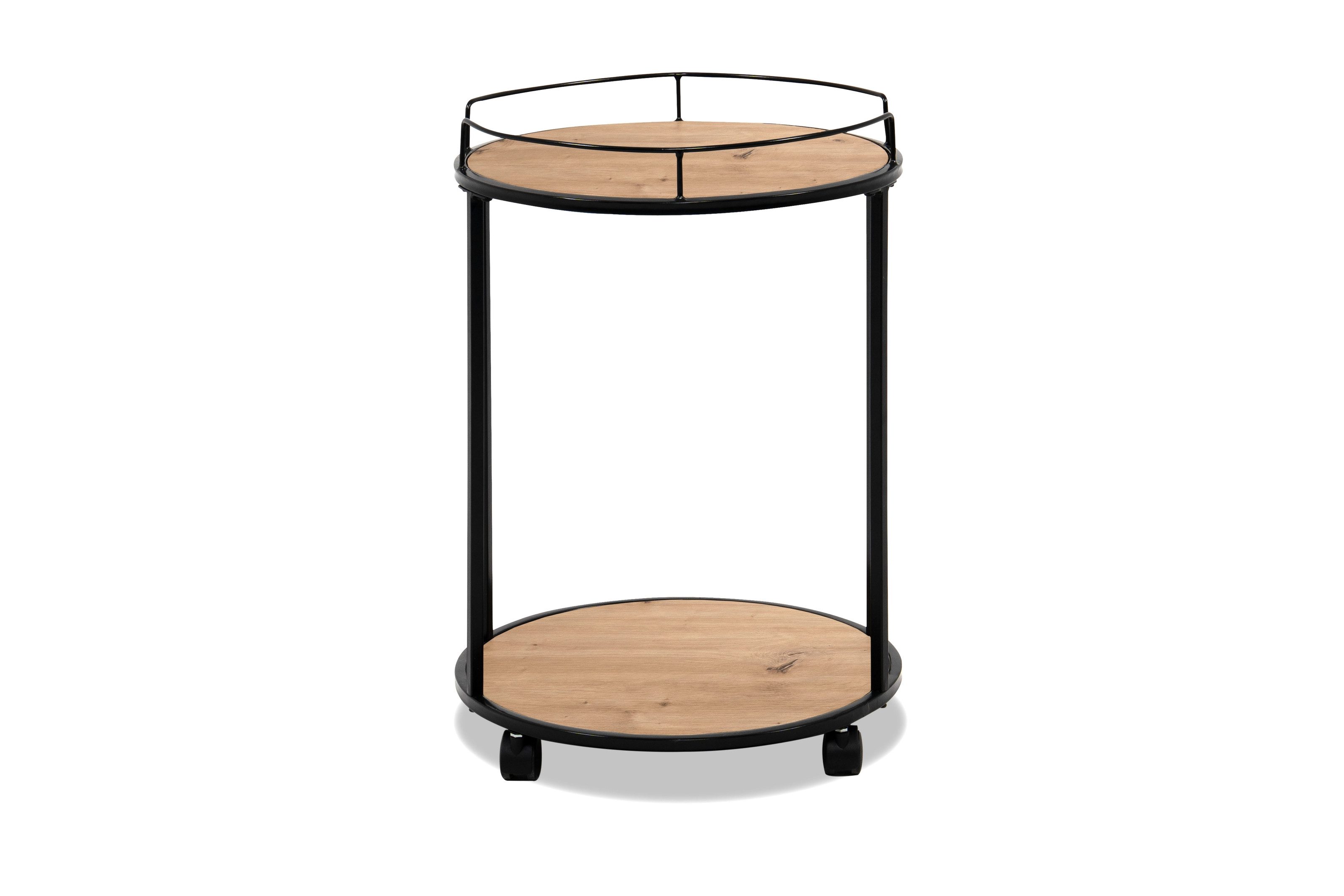 freiraum Servierwagen Trelleborg, in Dekor Artisan Eiche / schwarz - 68x44 (HxD)