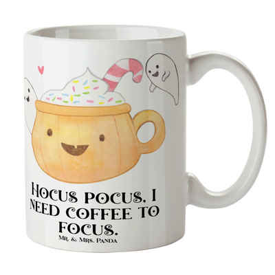 Mr. & Mrs. Panda Tasse Kaffee Gespenst - Weiß - Geschenk, Tasse, Süßes sonst gibt's saures, Keramik