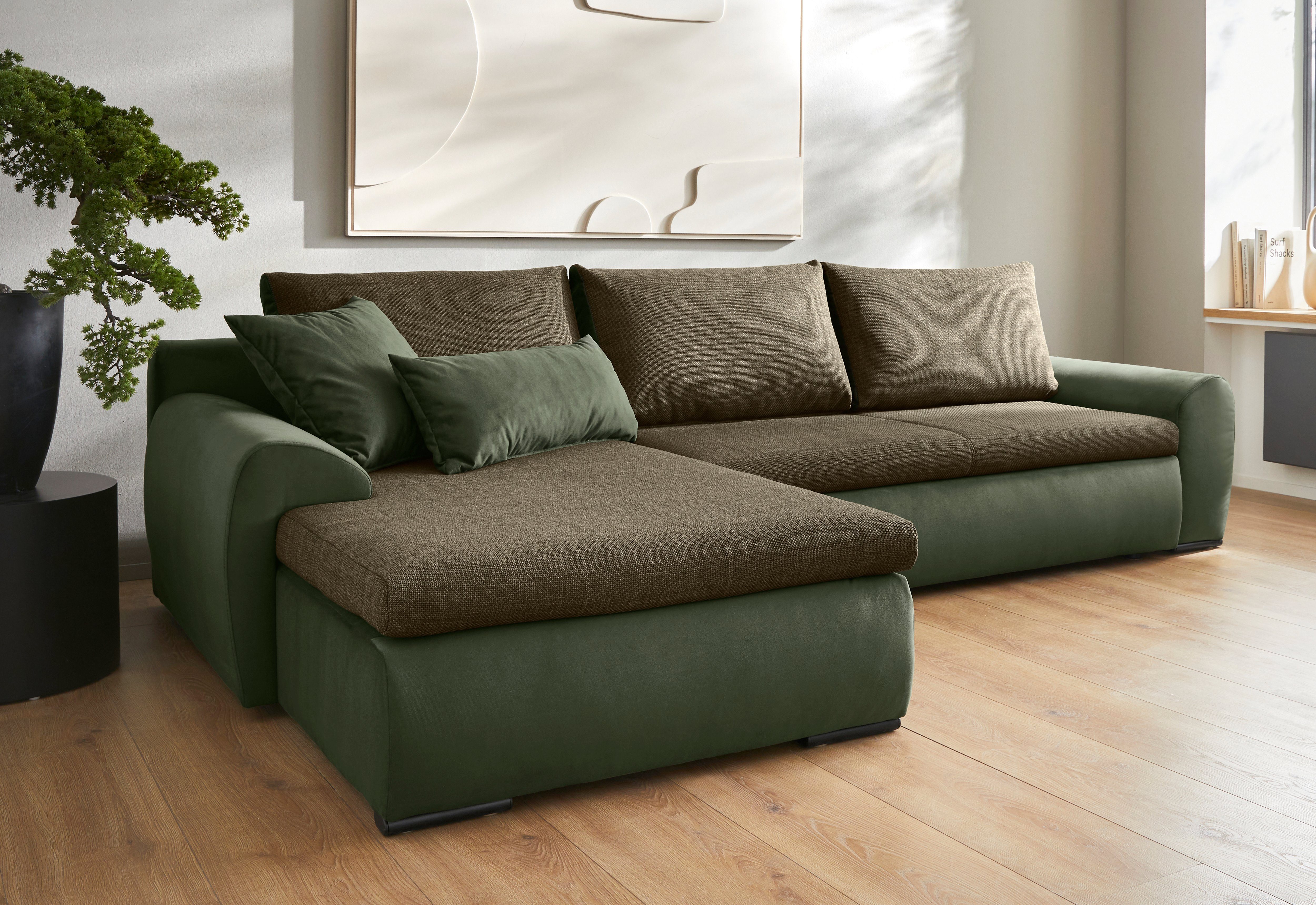 Home affaire Ecksofa Win, wahlweise mit Bettfunktion und Bettkasten | Ecksofas