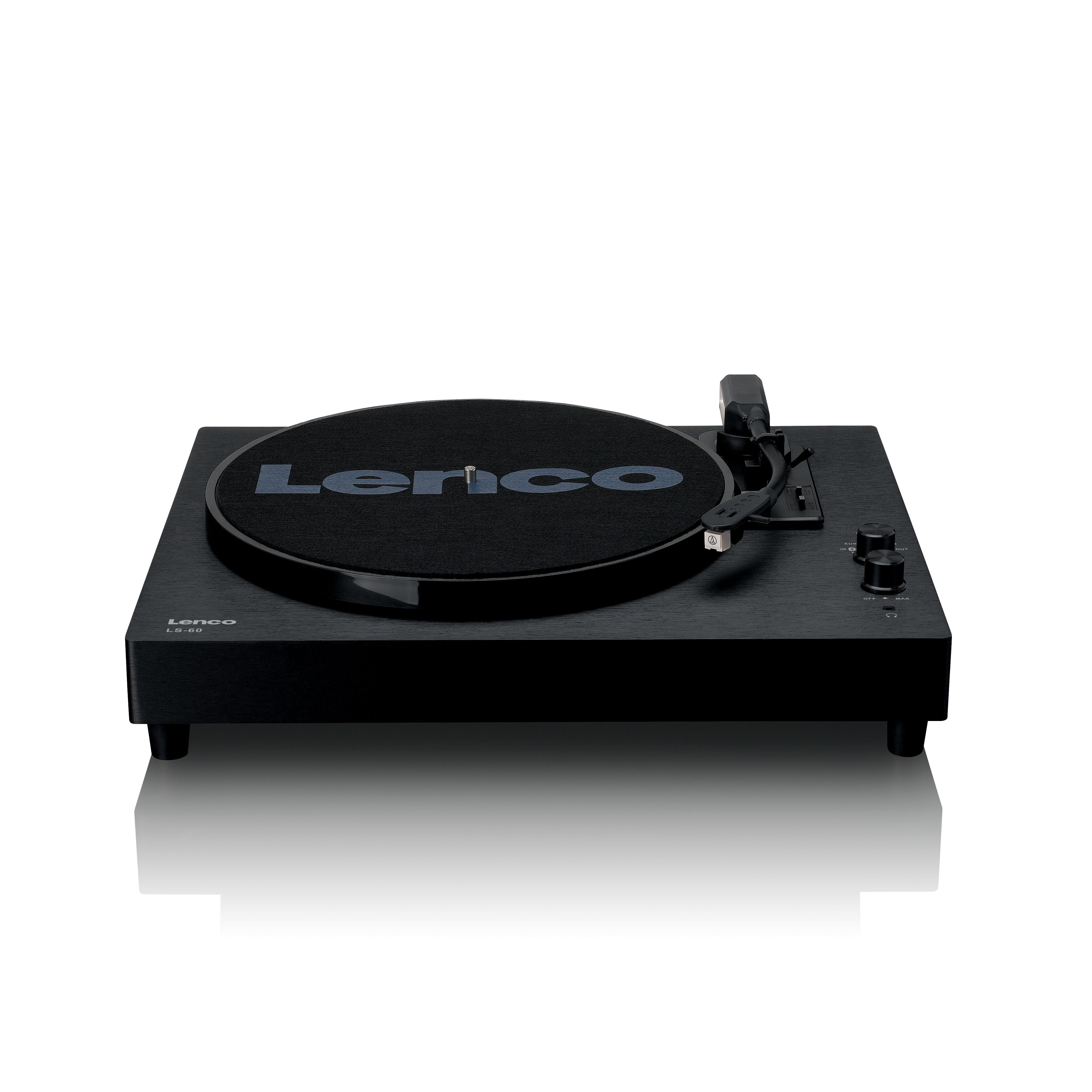 Lenco LS-60BK Plattenspieler (Riemenantrieb, Bluetooth, Bluetooth-Streaming, Bluetooth-Empfang, Cinch, Vinyl-Wiedergabe) – Bild 3 von 5