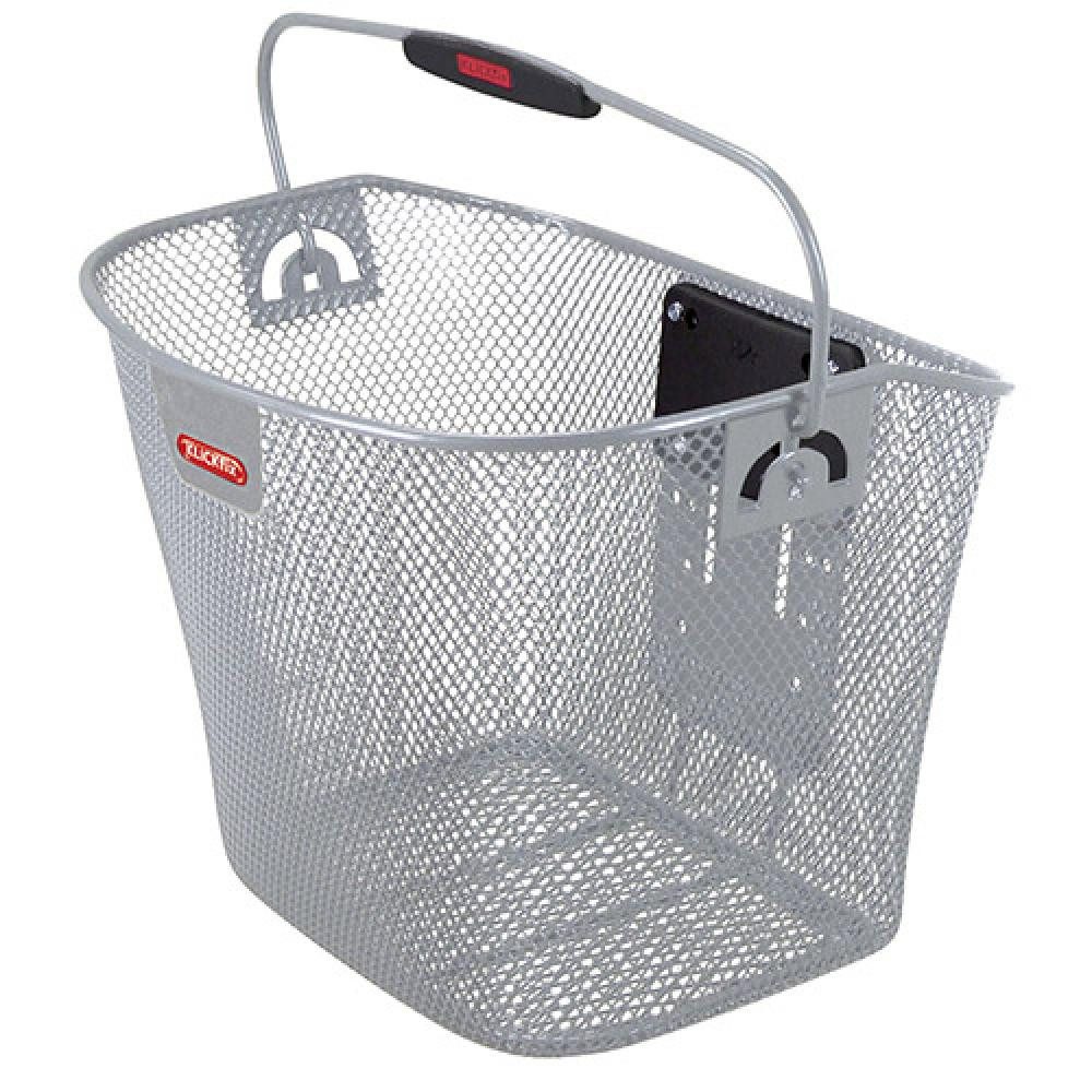 KlickFix Fahrradkorb KLICKfix Lenkerkorb silber 25x35x26 cm