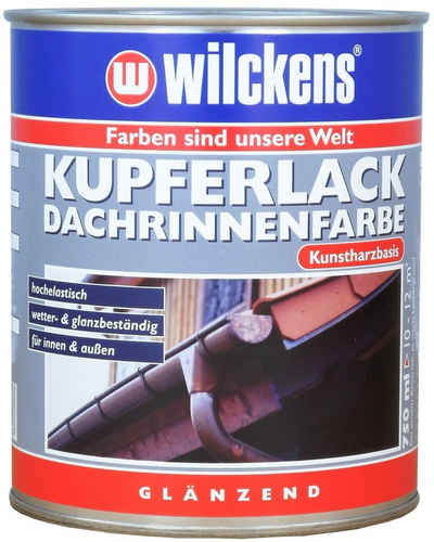 Wilckens Farben Lack, Kupferlack Dachrinnenfarbe 750ml glänzend