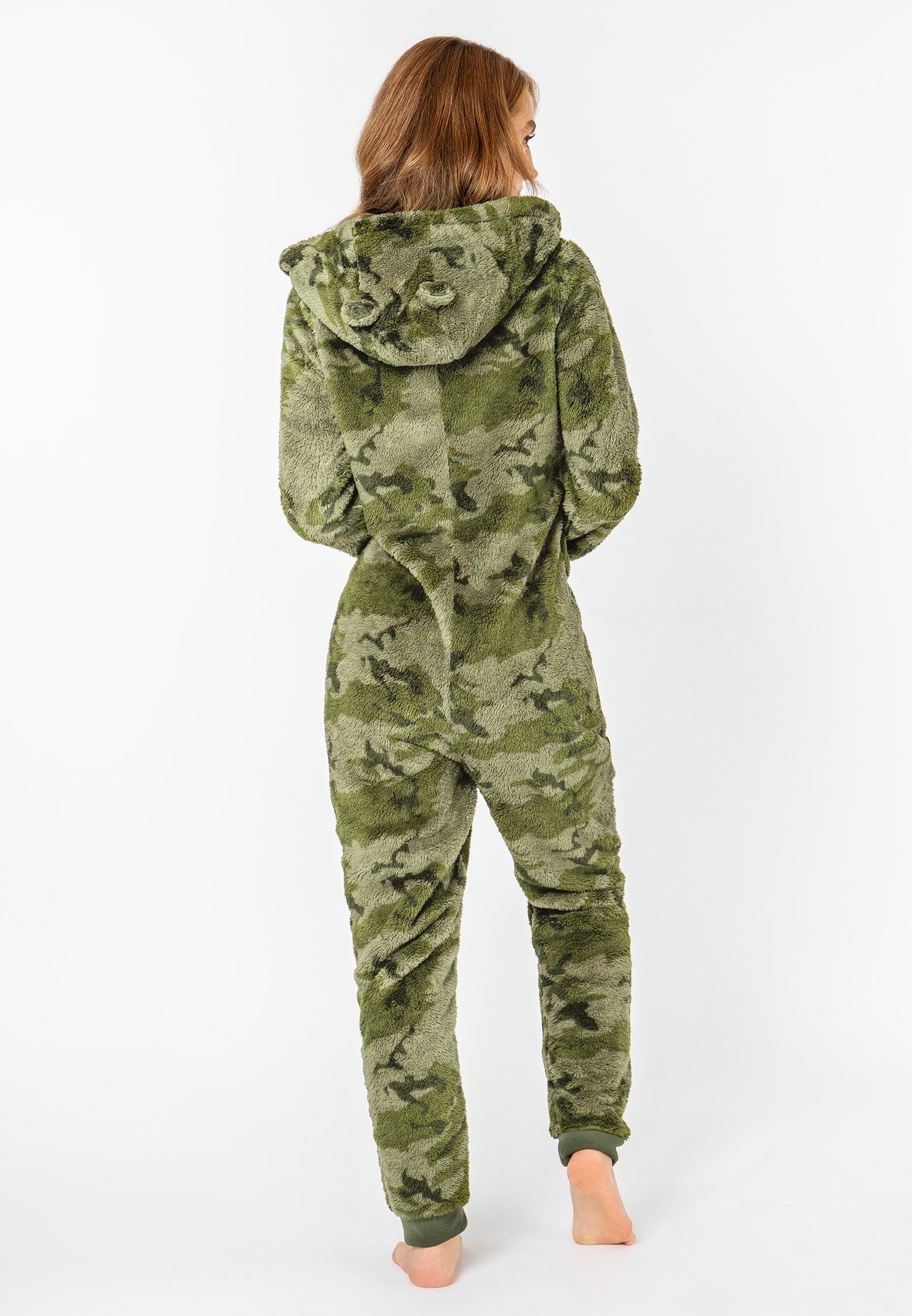 Eight2Nine dark-green Fleece Jumpsuit Overall