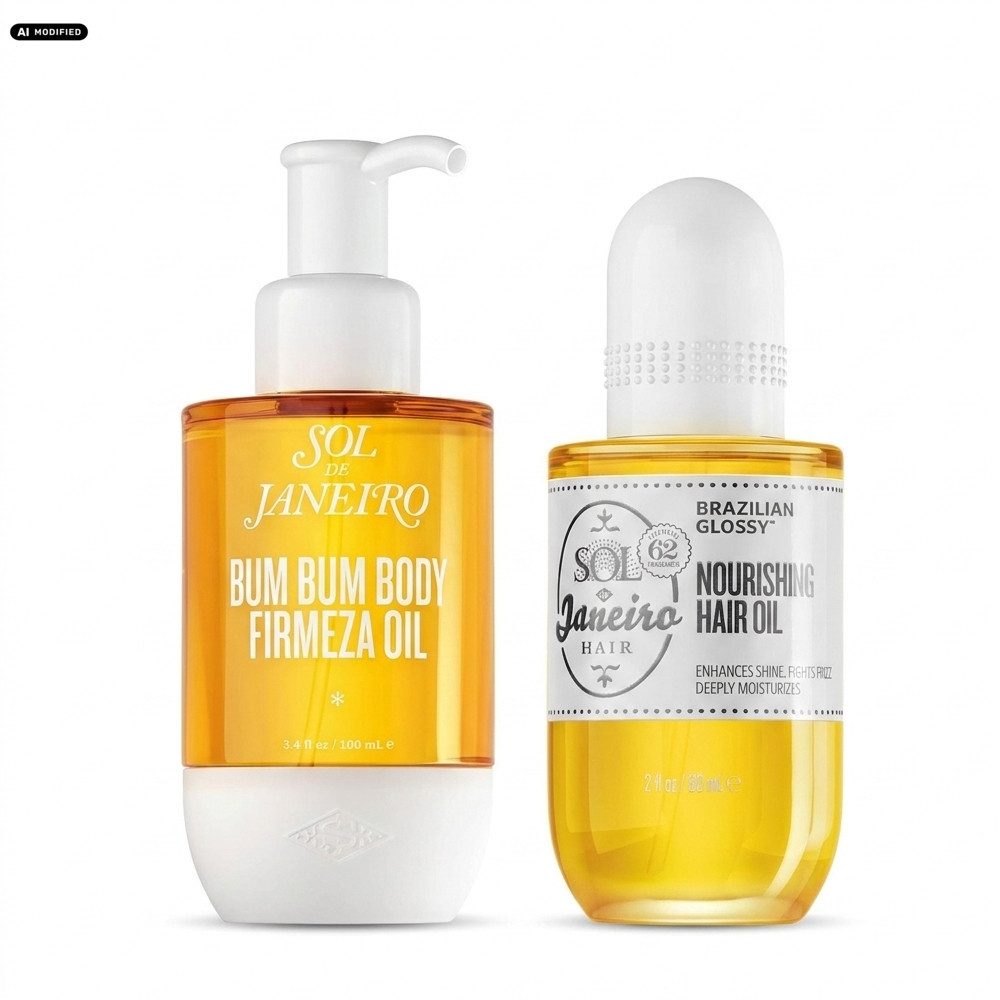 Sol de Janeiro Körperöl Sol de Janeiro Bum Bum Body Oil und Nourishing Hair Oil Pflege Duo, Körper- und Haarpflege in einem abgestimmten Duo