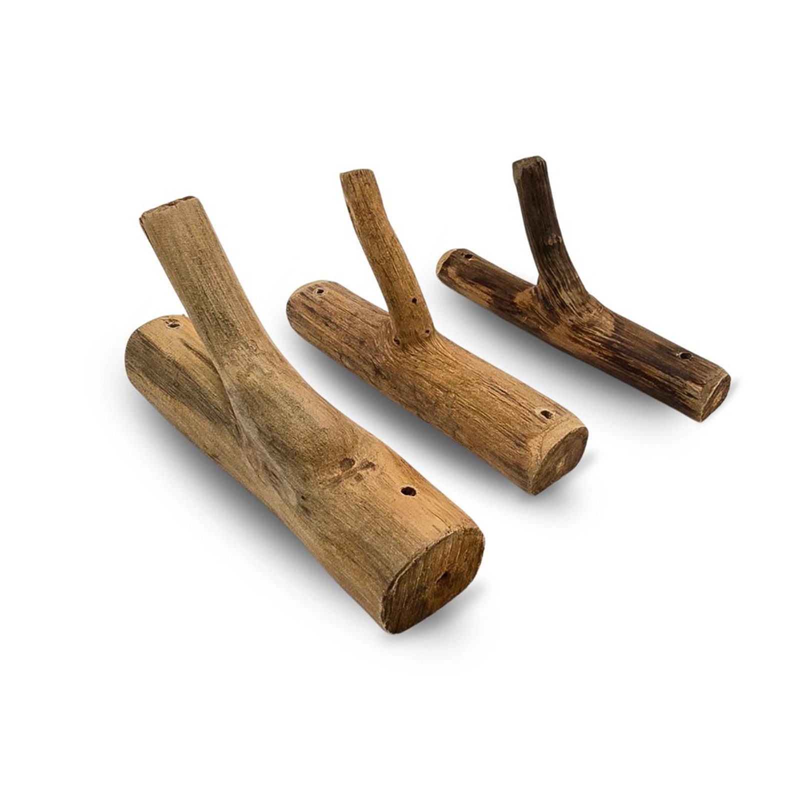 DESIGN DELIGHTS Wandgarderobe 3x GARDEROBENHAKEN LIMB, 15cm(H) Kleiderhaken, Wandhaken aus Ästen. € 18,90