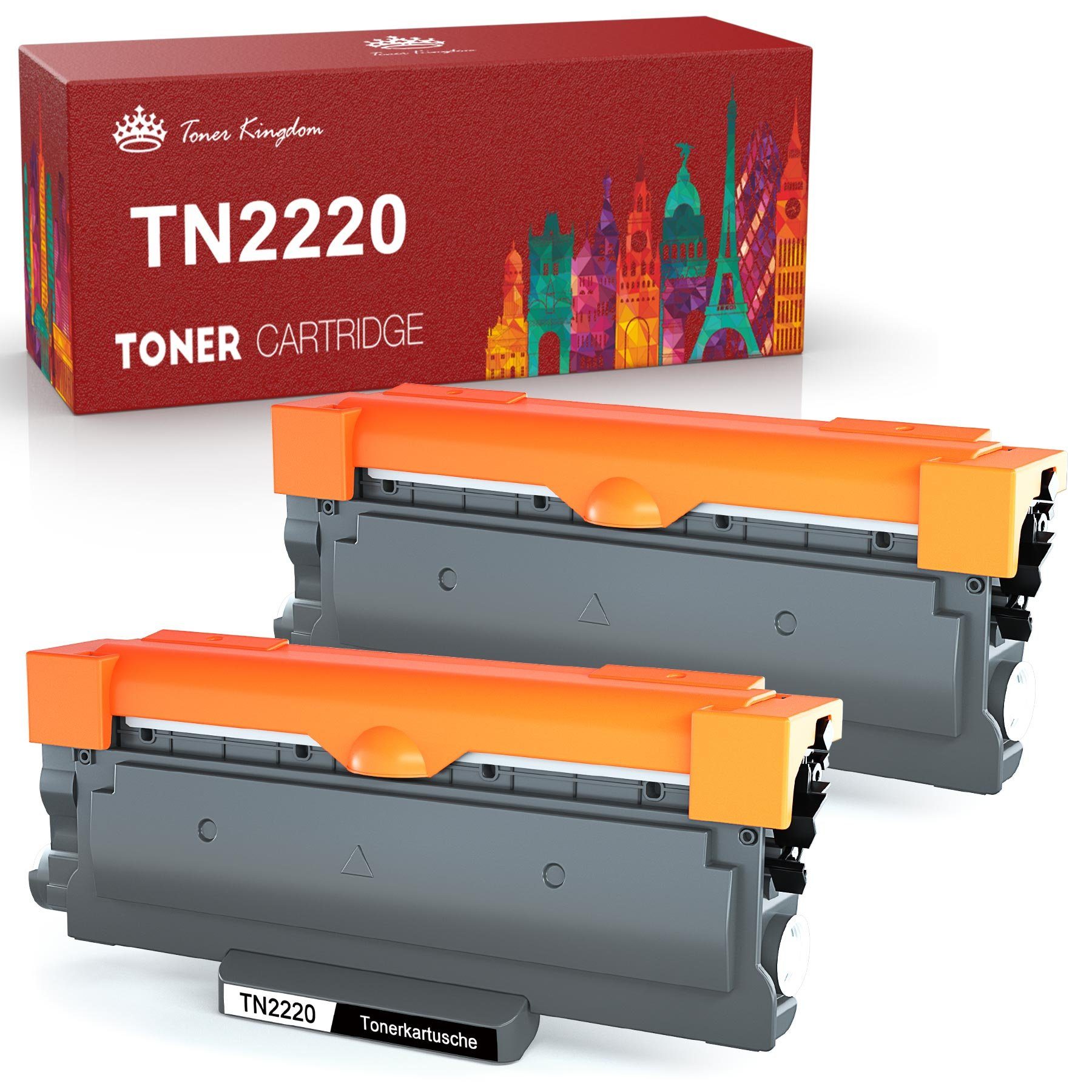 Toner Kingdom Tonerpatrone TN2220 2-St Brother MFC-7460DN DCP-7055 FAX-2940, (2-St)
