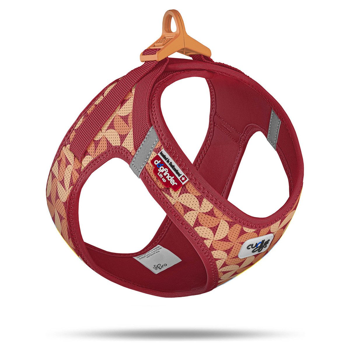 Curli Hunde-Geschirr Vest Harness Air-Mesh Geschirr LE26 SemiCircle rot