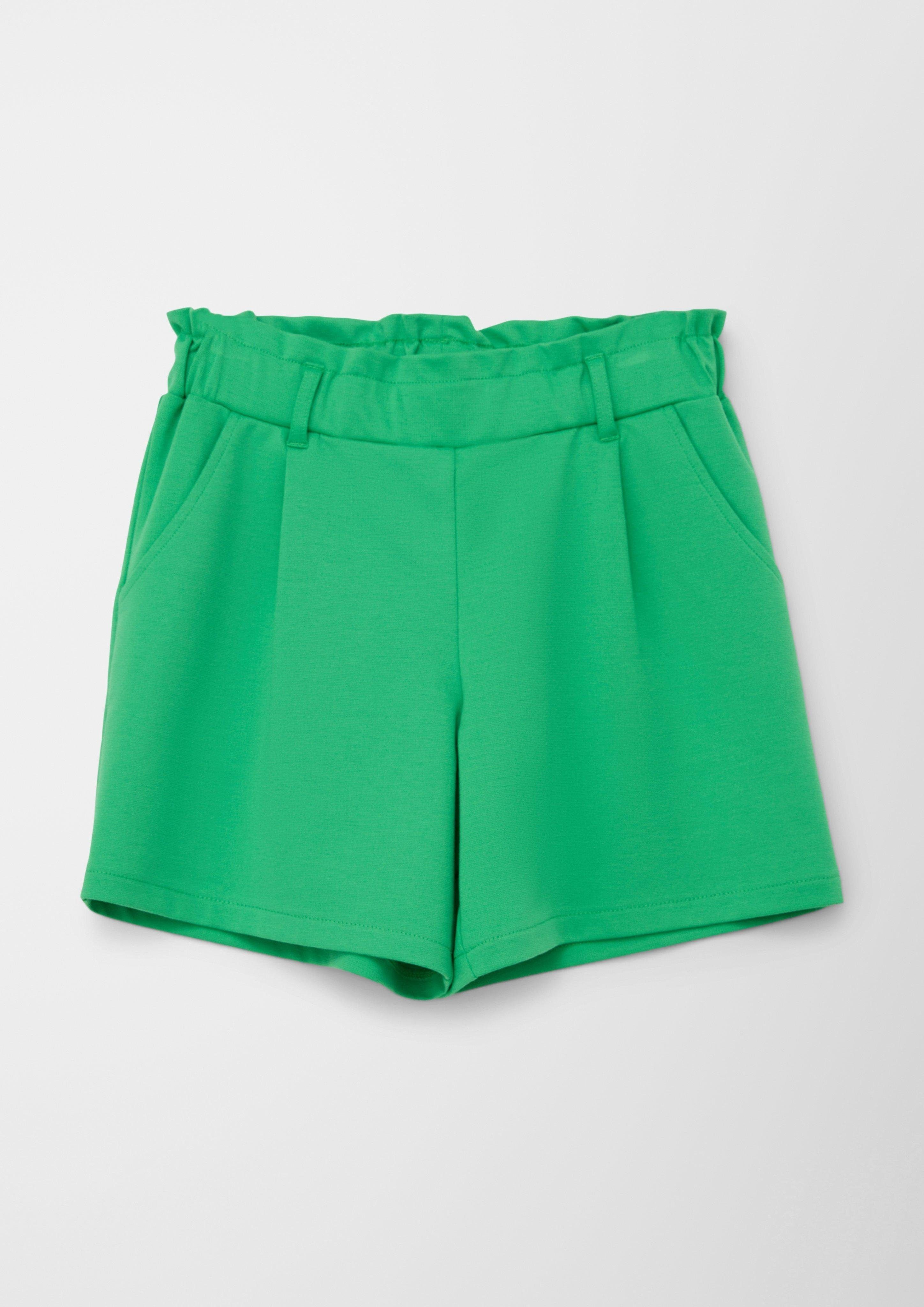 s.Oliver Leggings Shorts im Paperbag-Stil grün