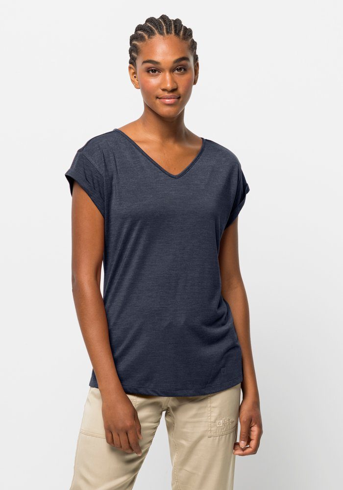 V-Shirt W night-blue CORAL Jack T Wolfskin COAST