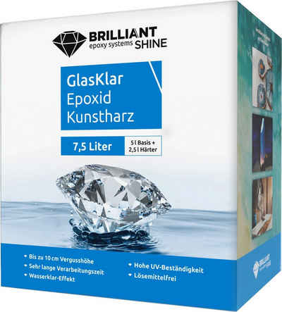 BrilliantShine Bastelnaturmaterial Brilliant Shine Epoxid Kunstharz Glasklar