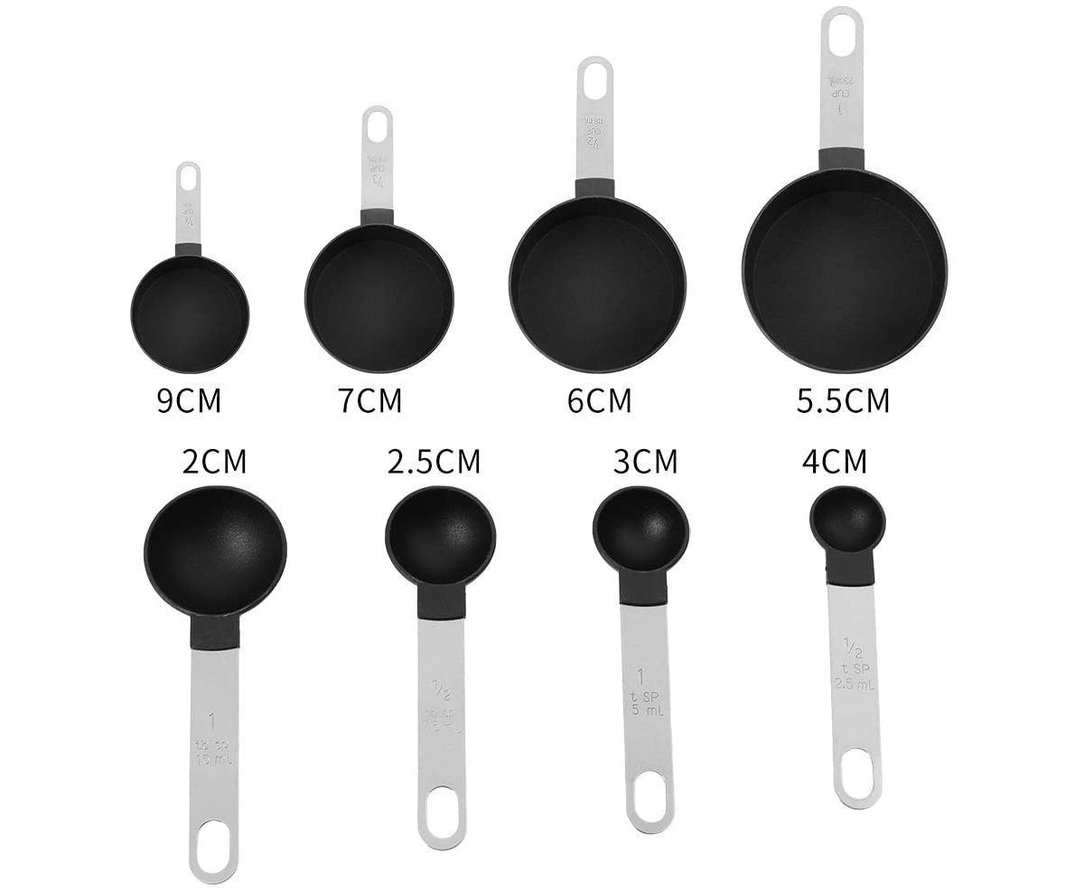 mit Messbecher Löffel Messlineal, Messbecher Messlöffel 4 + 4 und Messlöffel TUABUR