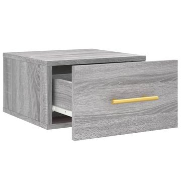 vidaXL Nachttisch Nachttisch hängend Nachtschrank Hängeschrank 2 Stk Grau Sonoma 35x35x2