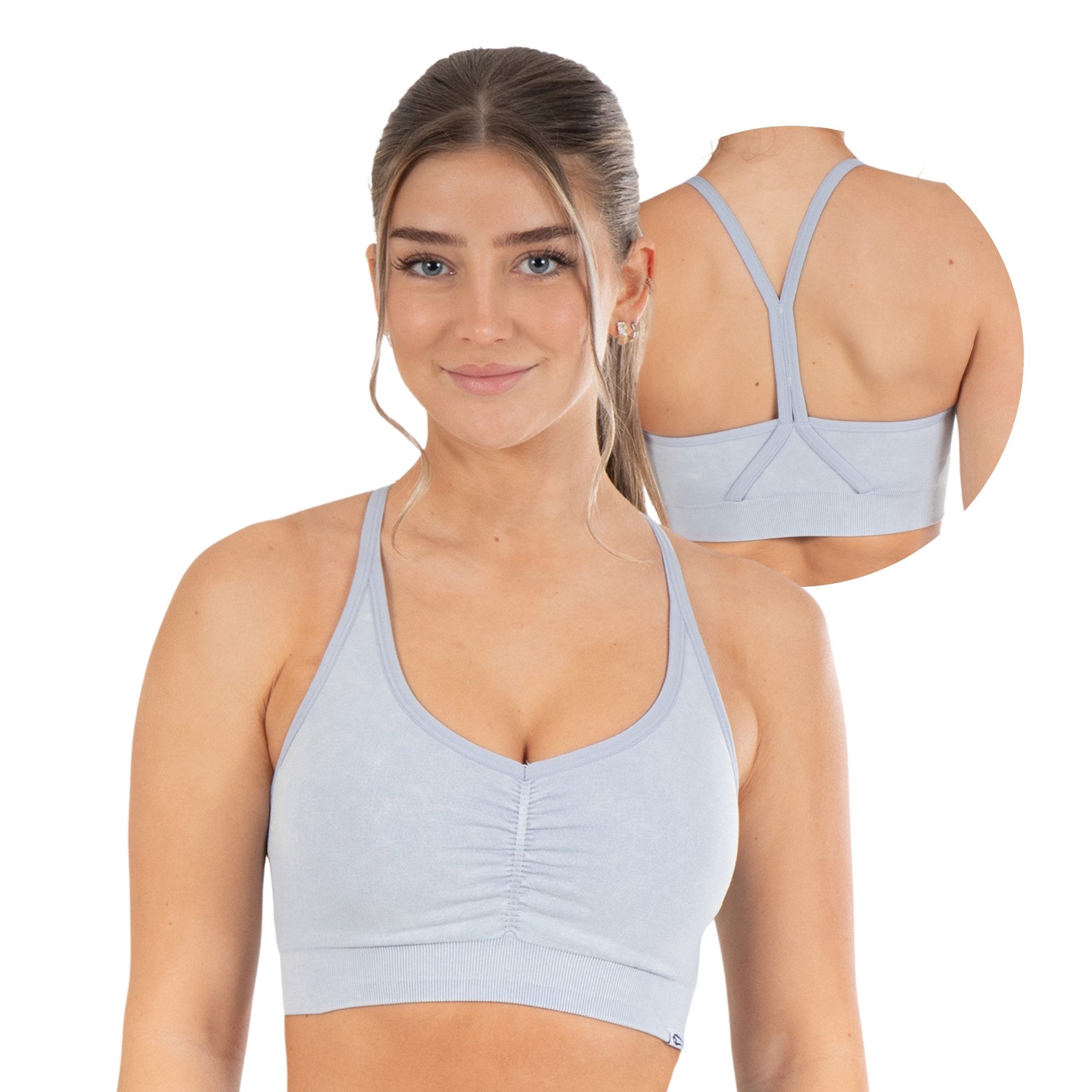 Sport-BH Batik Acid Scrunch, Rutschfester Bra mit Batik Waschung
