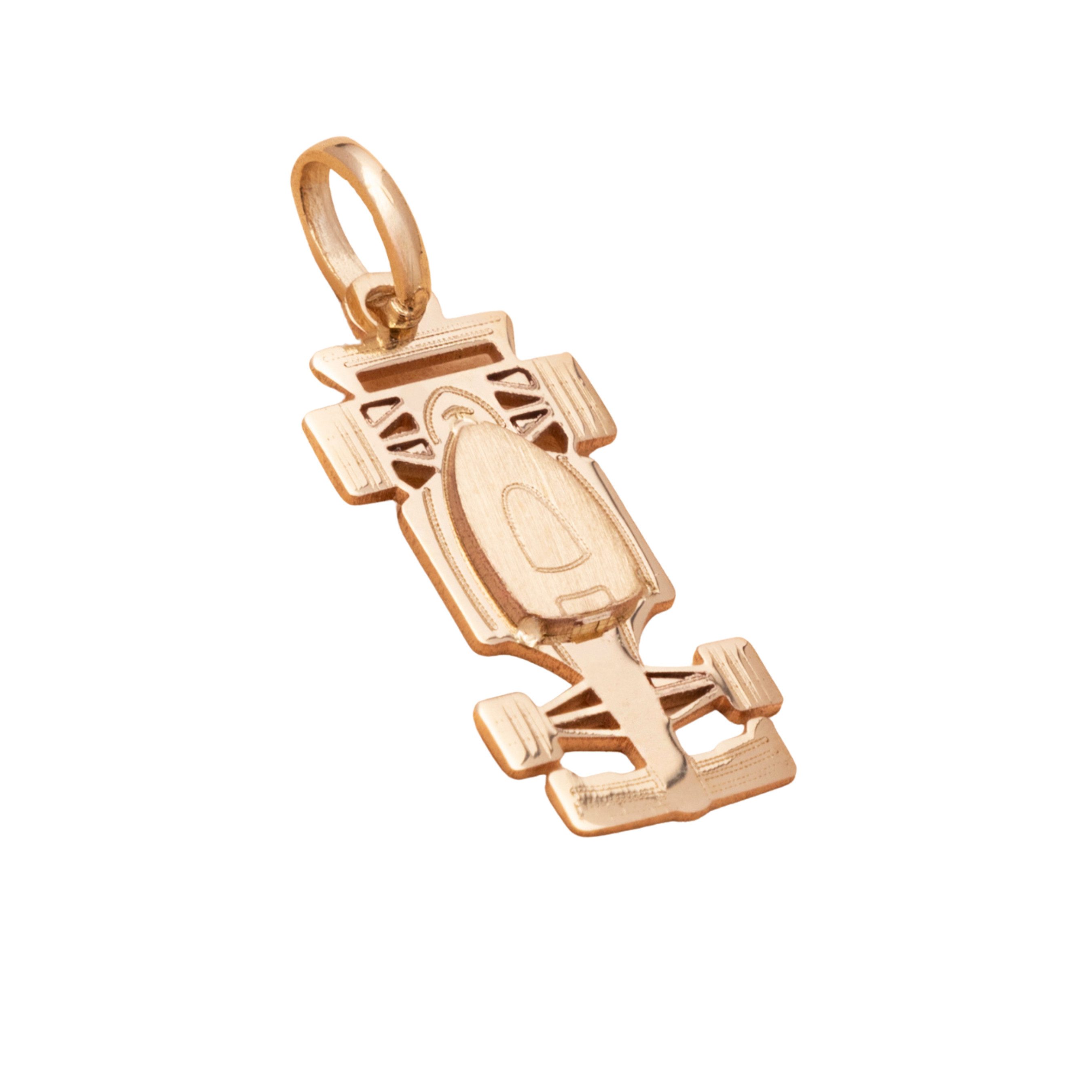 GOLDKLEIN Kettenanhänger Echtgold 14 Karat 585 Gold Rennwagen Auto Anhänger, Bestpreis - Damen Herren mit Schmuckbox - Sale 31.08.2026