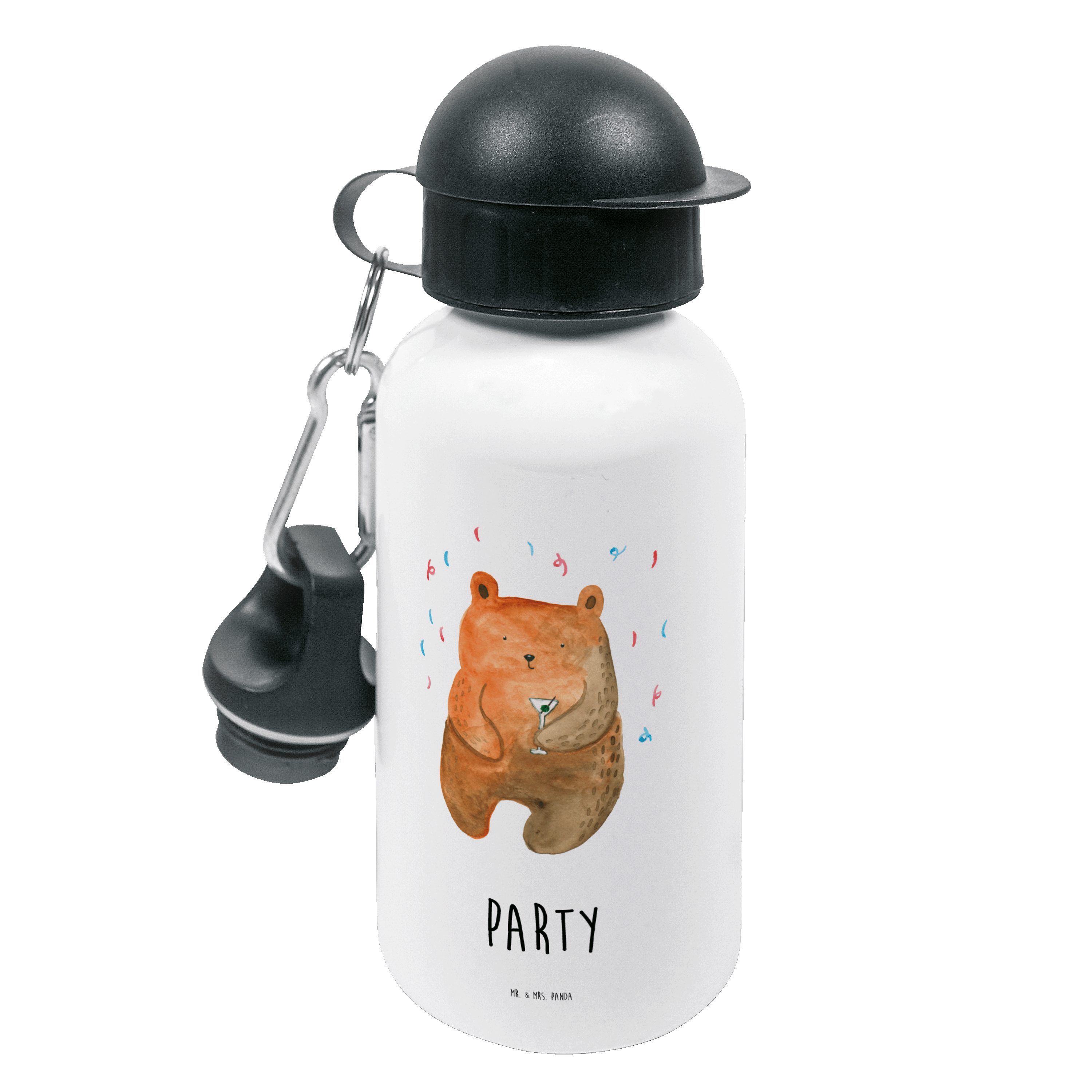 Mr. Party - Panda Mrs. G Weiß Kinderflasche, Bär Trinkflasche, - Geschenk, Trinkflasche & Teddybär,