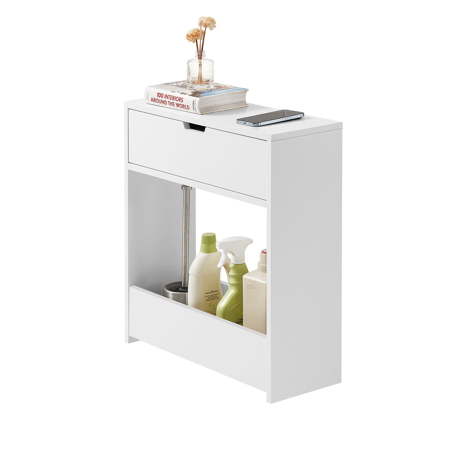 SoBuy Badregal BZR48, Nischenregal Nischenschrank schmales Regal Badezimmer günstig online kaufen
