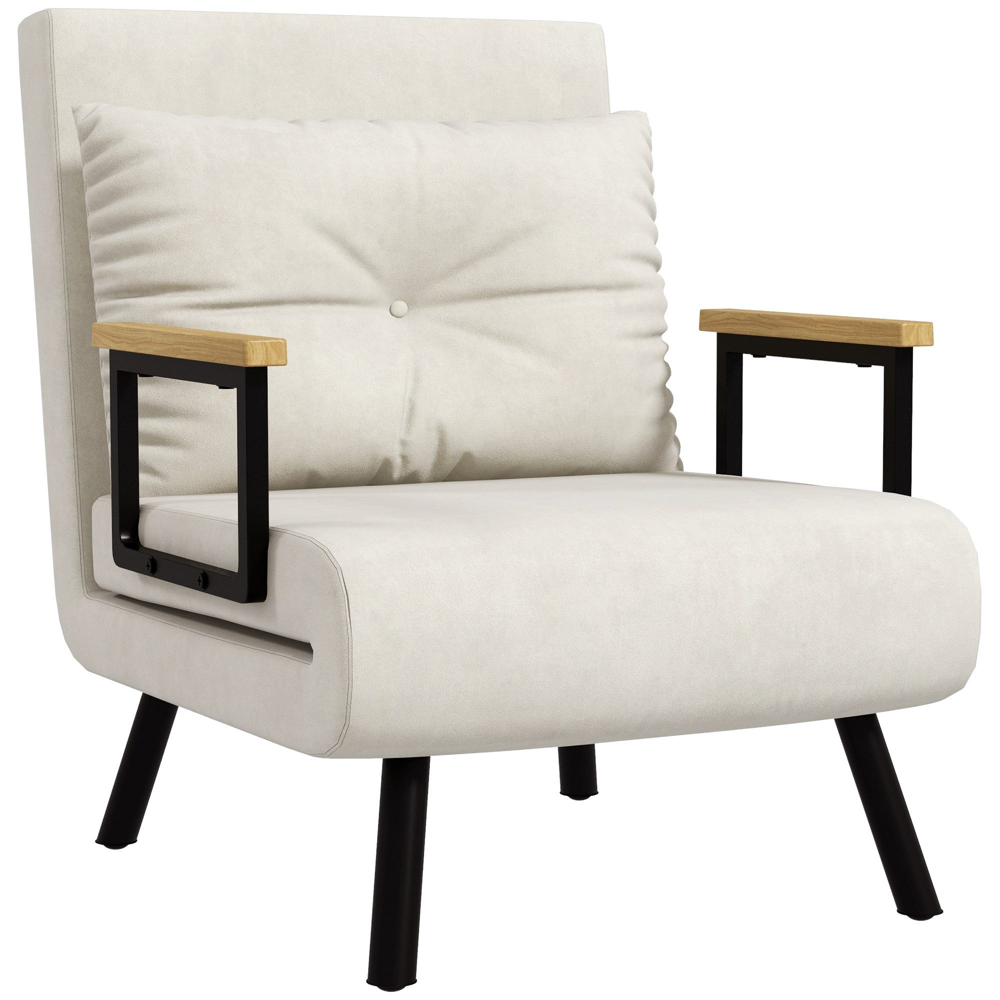 HOMCOM Schlafsofa Schlafcouch mit Bettfunktion, Verstellbare Sessel 1 Teile günstig online kaufen
