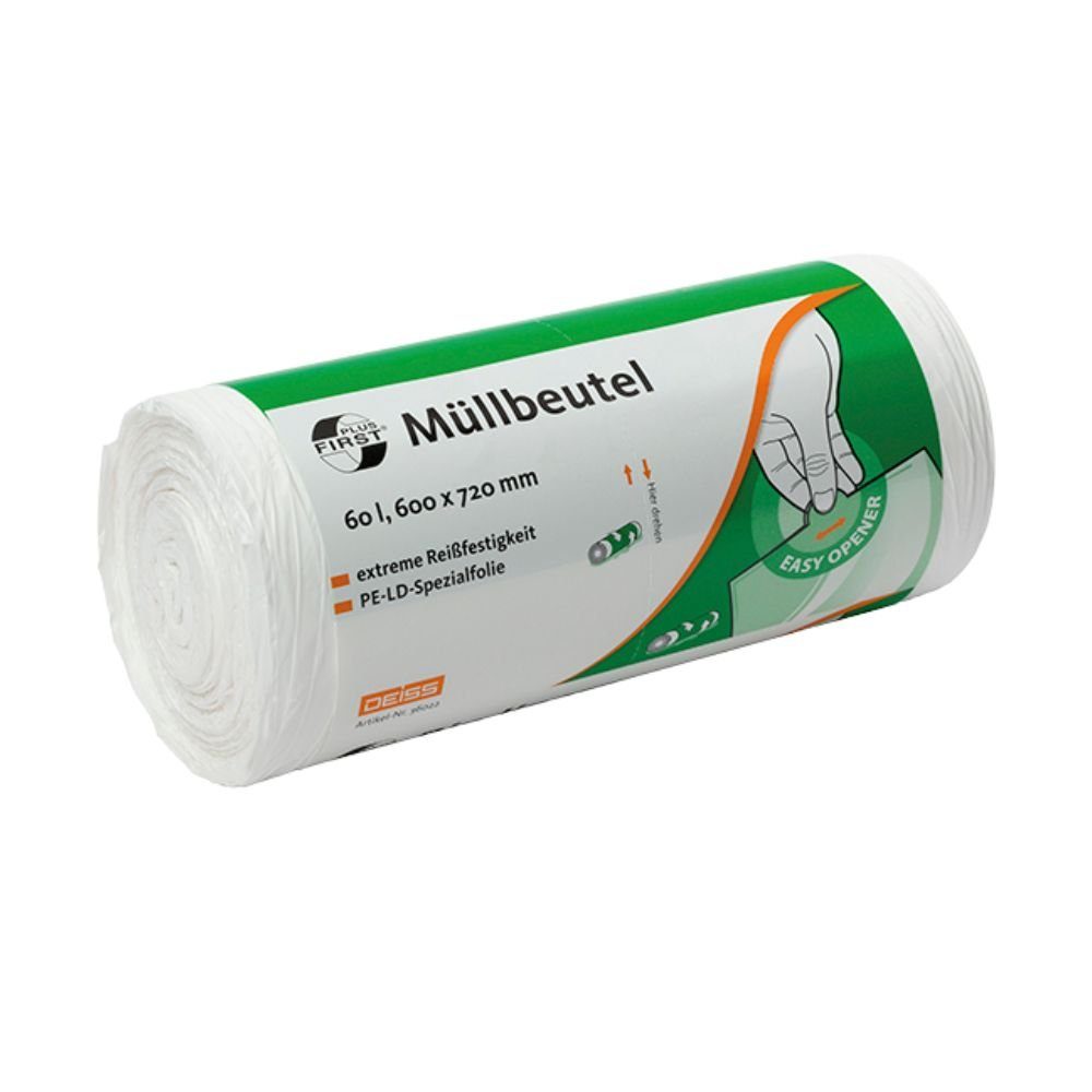 Deiss Müllbeutel 3x Deiss Müllbeutel First Plus - LDPE Premium 50Stk./Rolle, Rolle