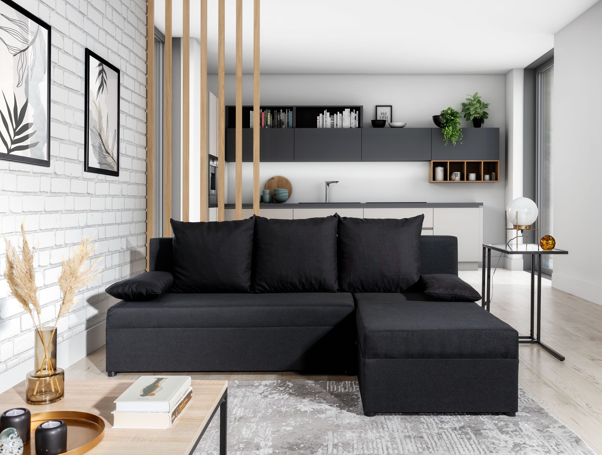 MOEBLO Ecksofa ARON, Couch L-Form Polstergarnitur günstig online kaufen