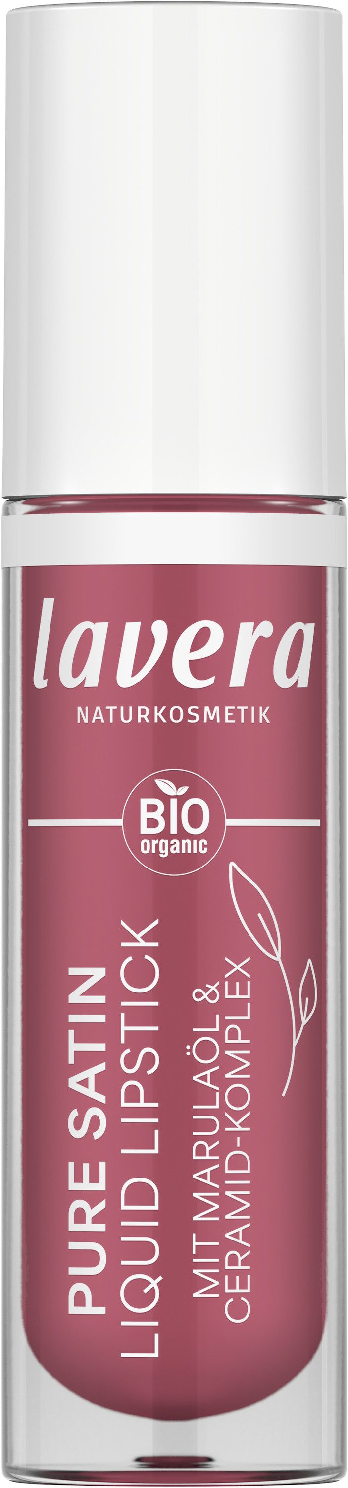 lavera Lipgloss Pure Satin Liquid Lipstick -Poppy Red 01-, 1-tlg.
