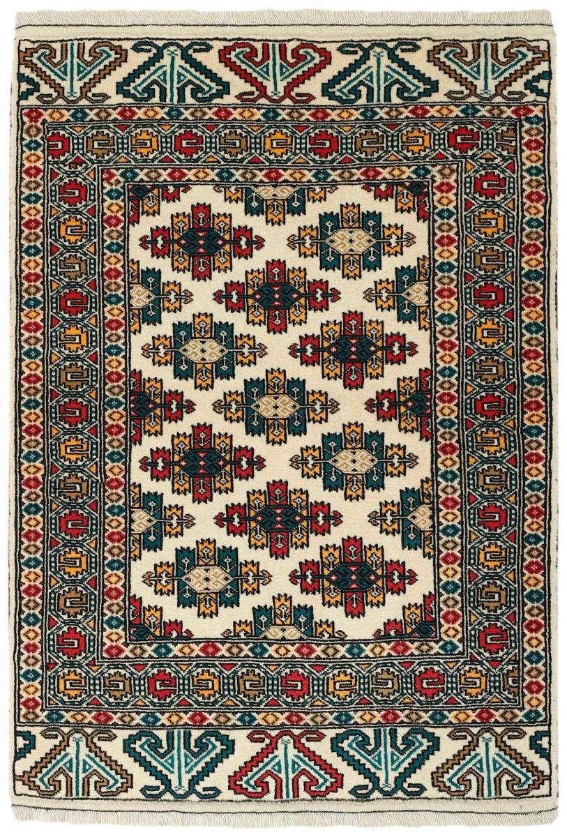 Orientteppich Turkaman 88x124 Handgeknüpfter Orientteppich / Perserteppich, Nain Trading, rechteckig, Höhe: 6 mm