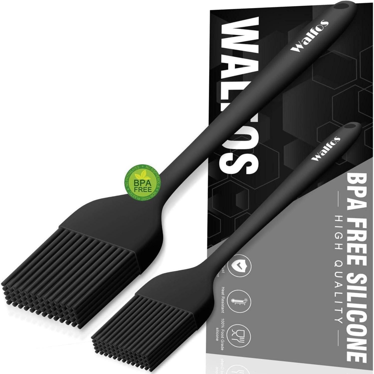 Walfos Backpinsel Silikon Backpinsel Set 21cm 25.5cm hitzebeständig BPA frei BBQ Grillen
