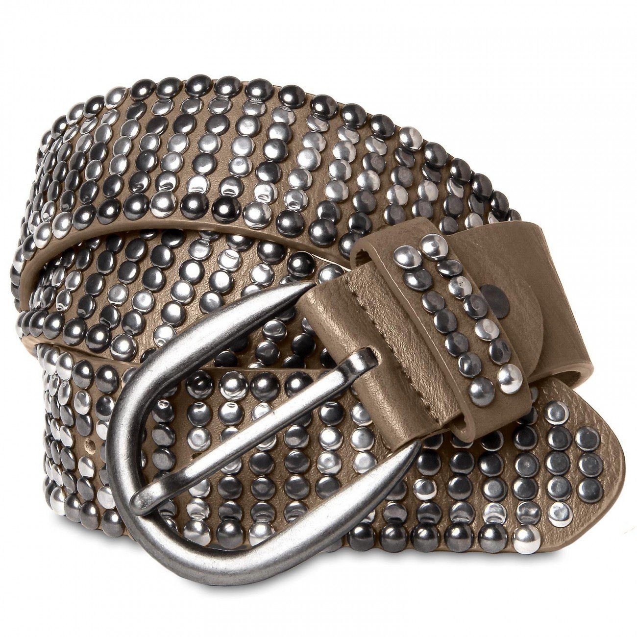 Caspar Nietengürtel GU278 breiter Damen Vintage Nietengürtel günstig online kaufen