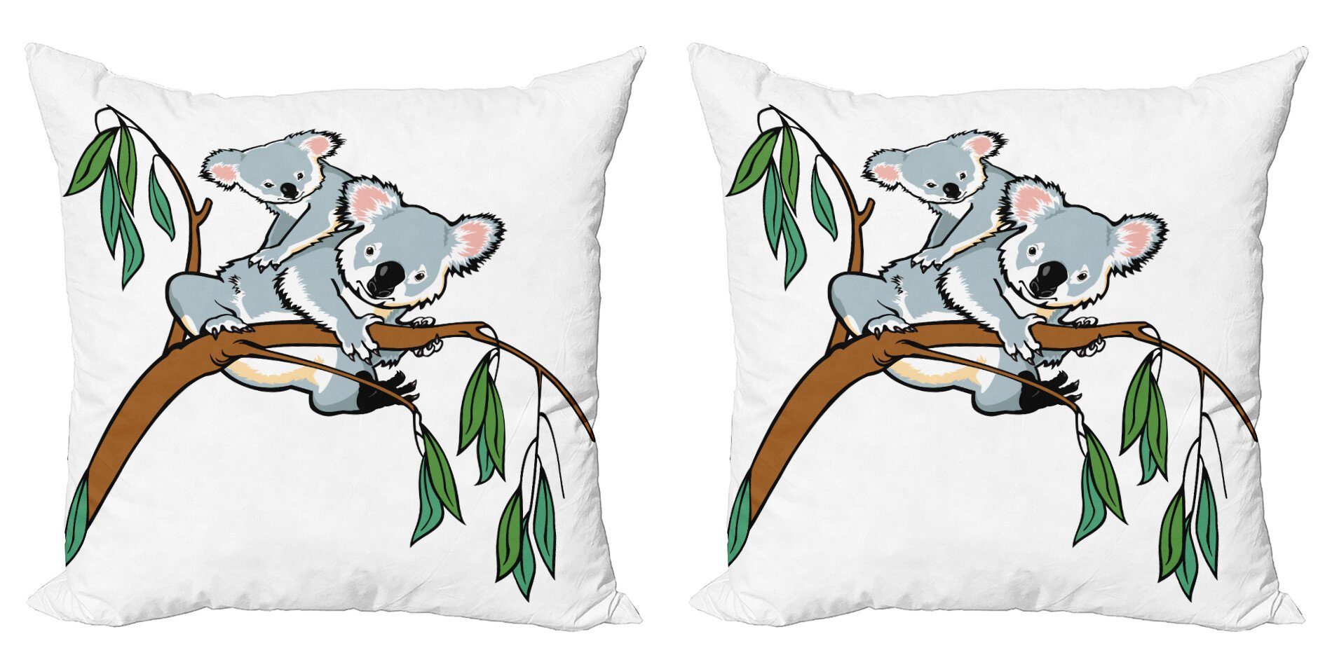 Kissenbezüge Modern Accent Doppelseitiger Digitaldruck, Eukalyptus Abakuhaus (2 Tier Koala Stück)