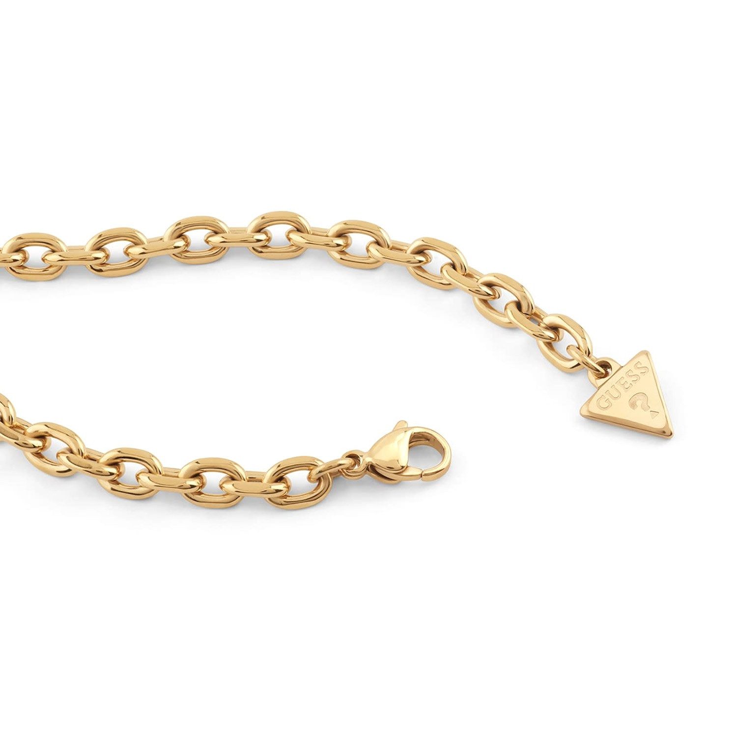 Guess Kette mit Anhänger JUBN05403JWYGPKT/U, für Damen Pavée Schloss Goldfarben