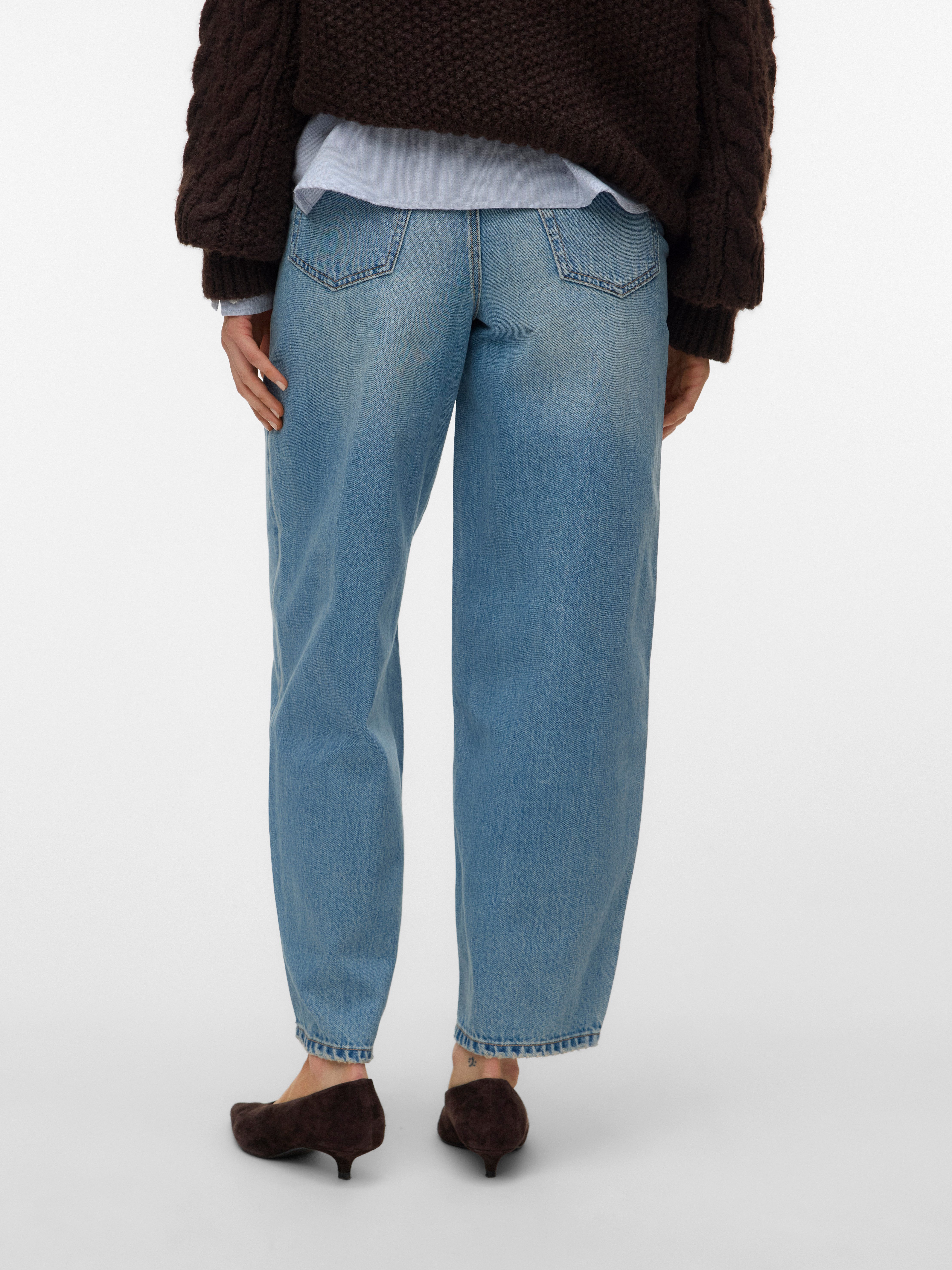Vero Moda High-waist-Jeans VMBILLIE HR BARREL ANK JEANS LI3151 NOOS Baumwolle, Barrel Fit, High Waist