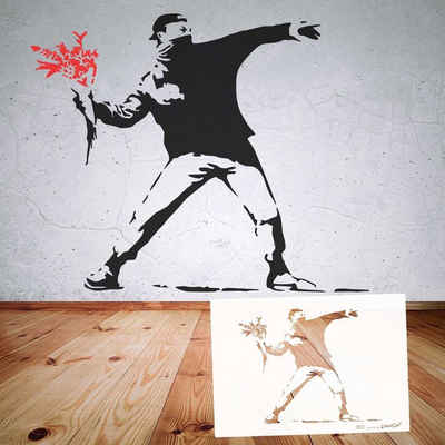 LaserCad Motivschablone BANKSY Streetart für Graffiti, Airbrush, Deko