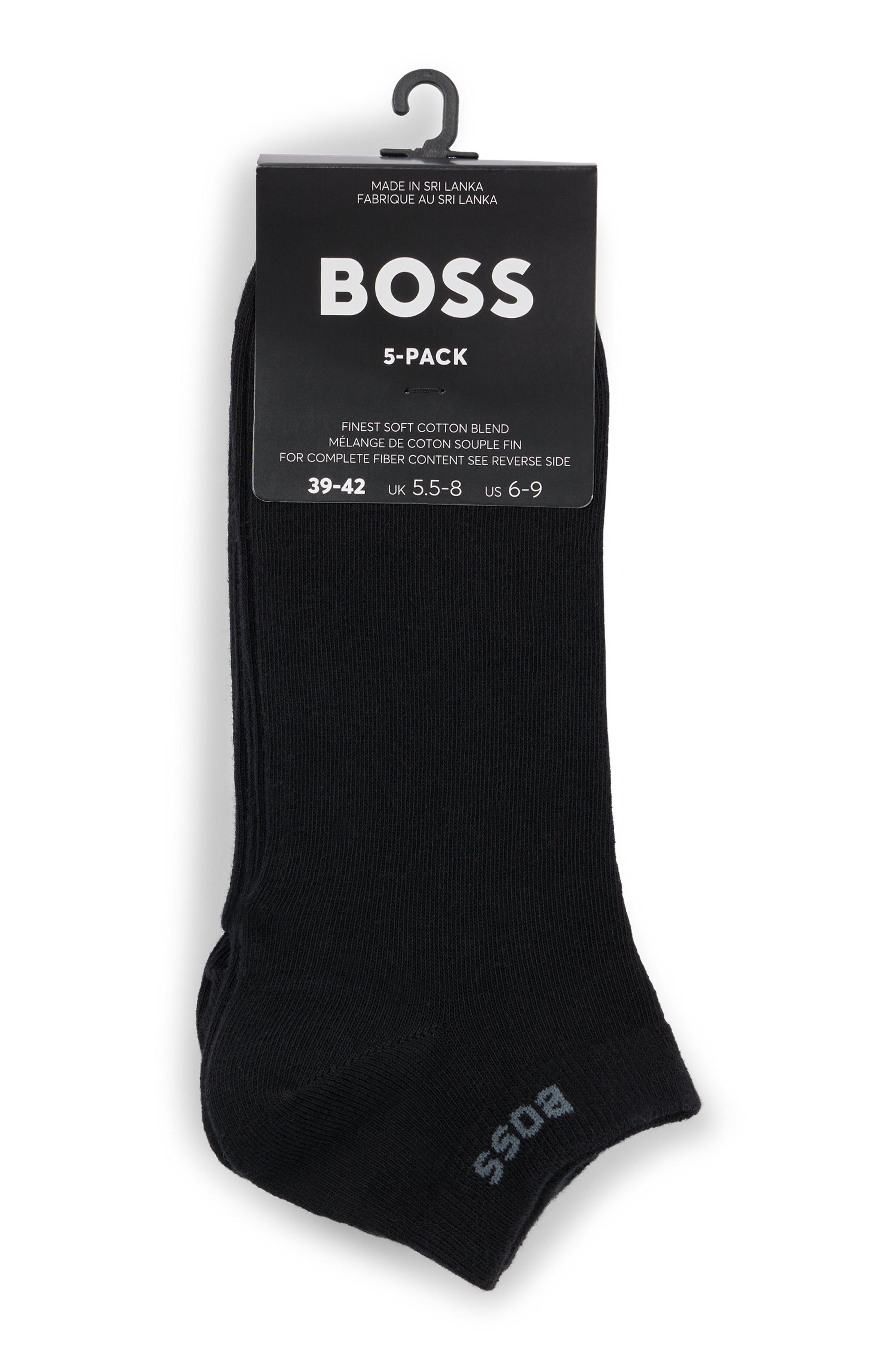 BOSS Sneakersocken 5P AS Uni CC (Packung, 5-Paar) mit BOSS Label