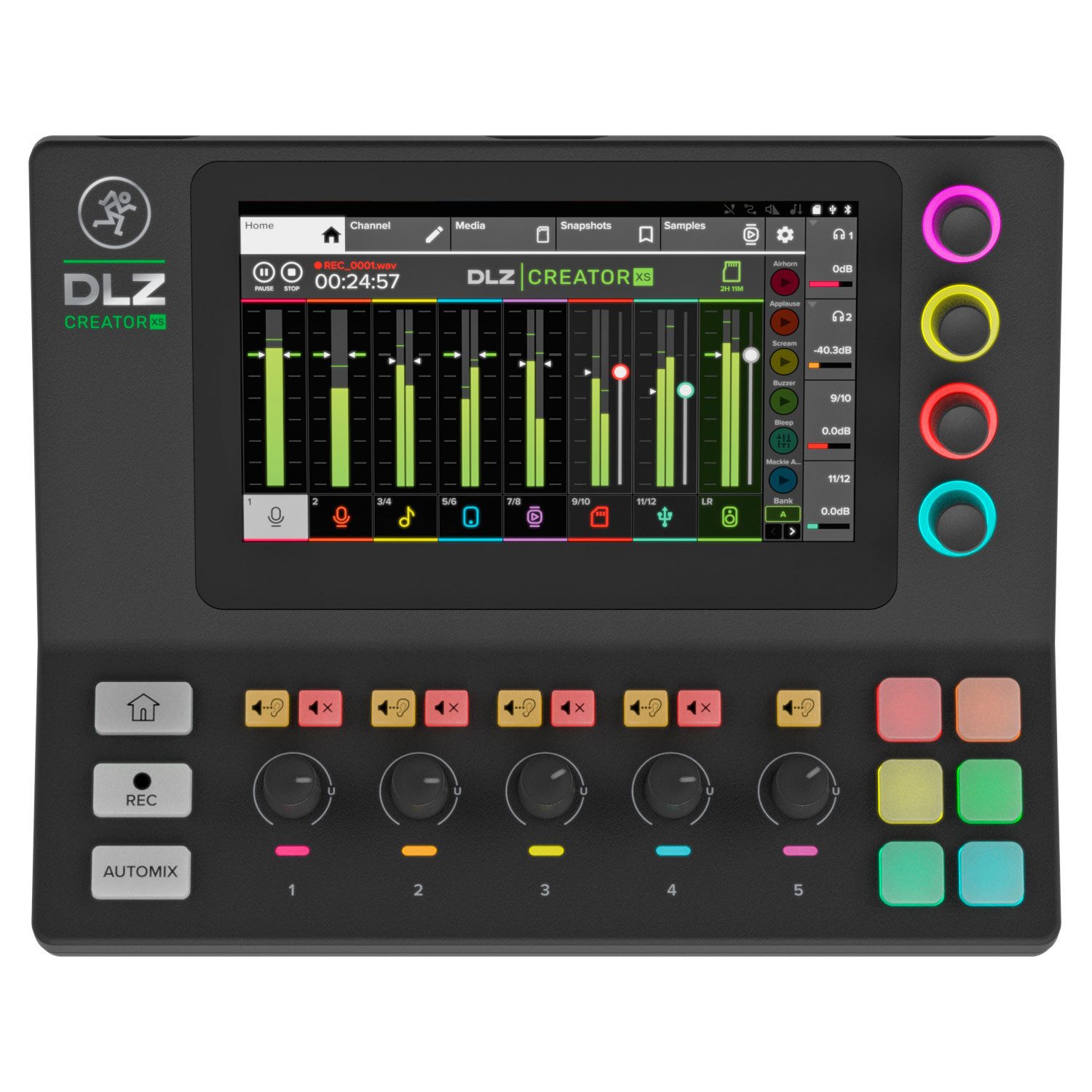 MACKIE Mackie Mischpult DLZ Creator XS Streaming Mixer Digitales Aufnahmegerät (3 Betriebsmodi für verschiedene Erfahrungsstufen)