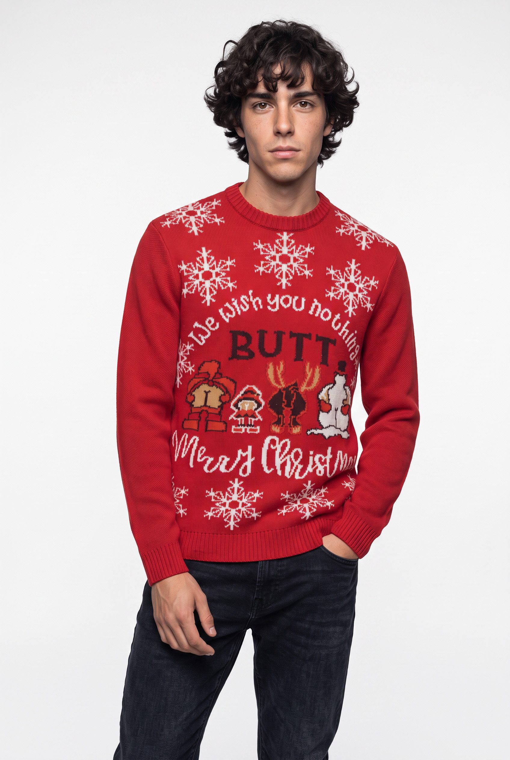ONLY & SONS Rundhalspullover ONSX-MAX SNOW REG CREW KNIT